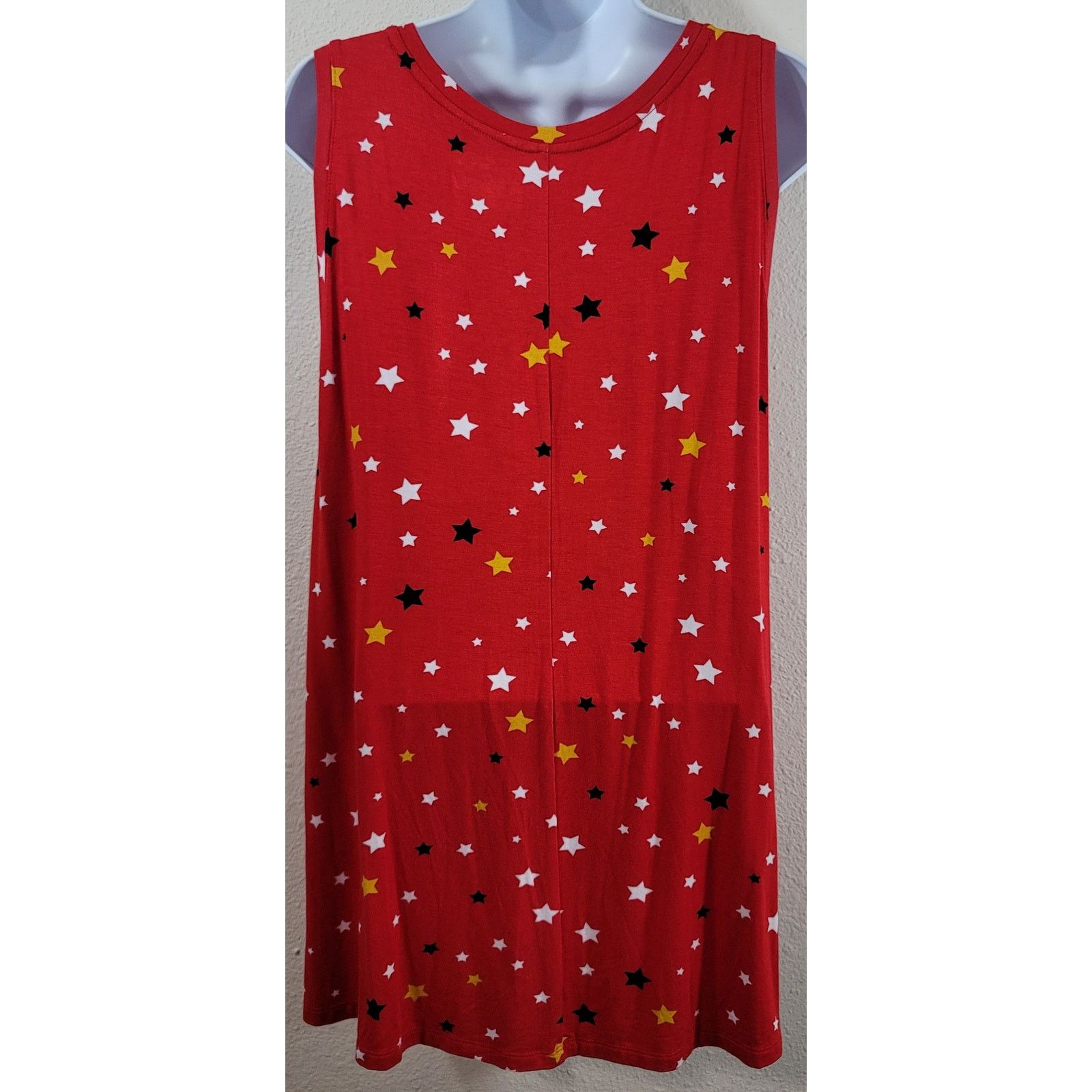 Other Lane Bryant Red White Blue Star Print V Neck Tank Top 14 16 Size XL / US 12-14 / IT 48-50 - 3 Thumbnail