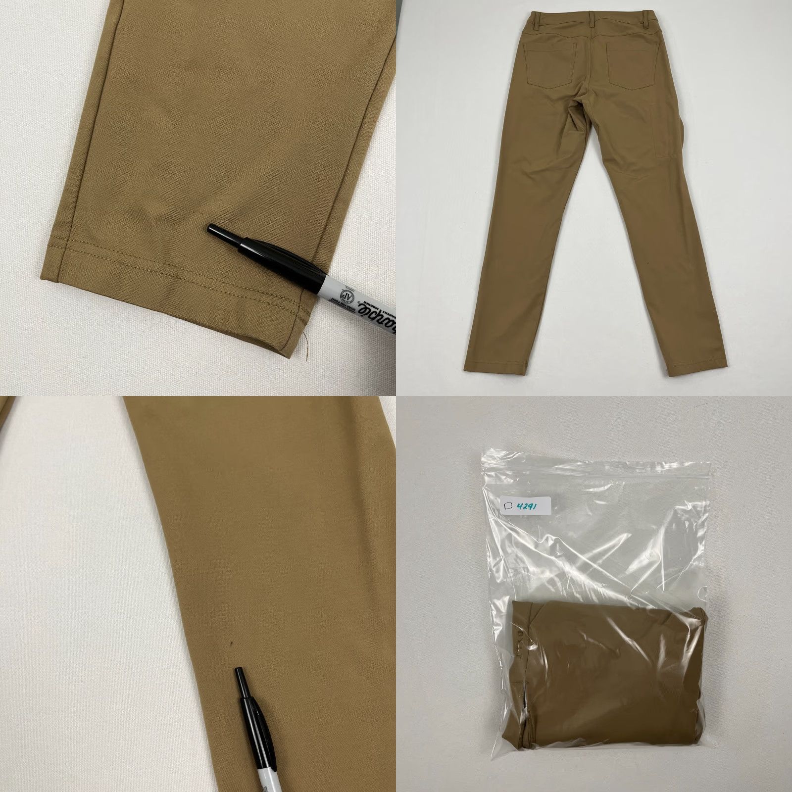 Vintage BYLT Everyday Pants 2.0 Mens 30 x 30 Slim Fit Brown Chino Tapered Stretch Breathable 5-Pocket Zip Fly Button Casual Travel Size US 30 / EU 46 - 8 Thumbnail