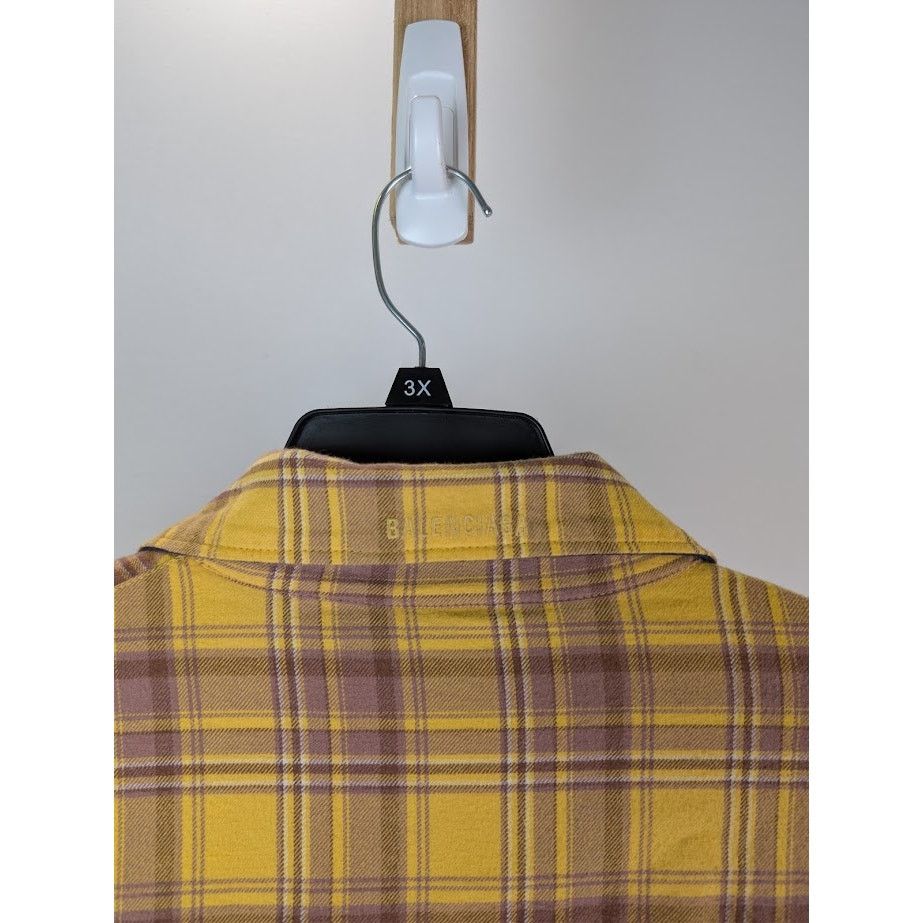 Balenciaga o1rshd1 Reversible Checked Cotton-Flannel Shirt Multicolor Size US XXL / EU 58 / 5 - 19 Thumbnail