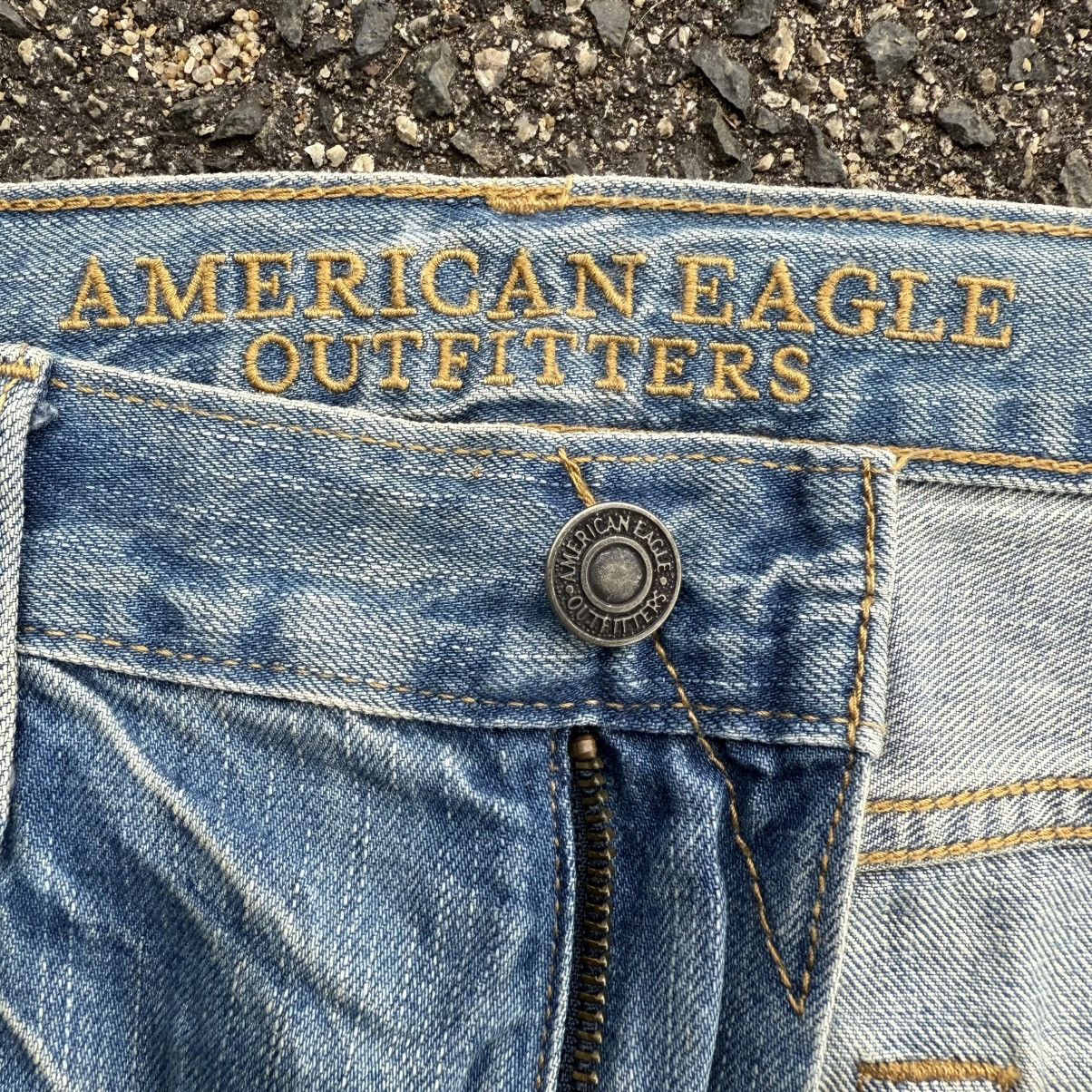 Japanese Brand VINTAGE A EAGLE SKINNY FADED RIPPEP JEAN DENIM PANTS Size US 36 / EU 52 - 10 Thumbnail