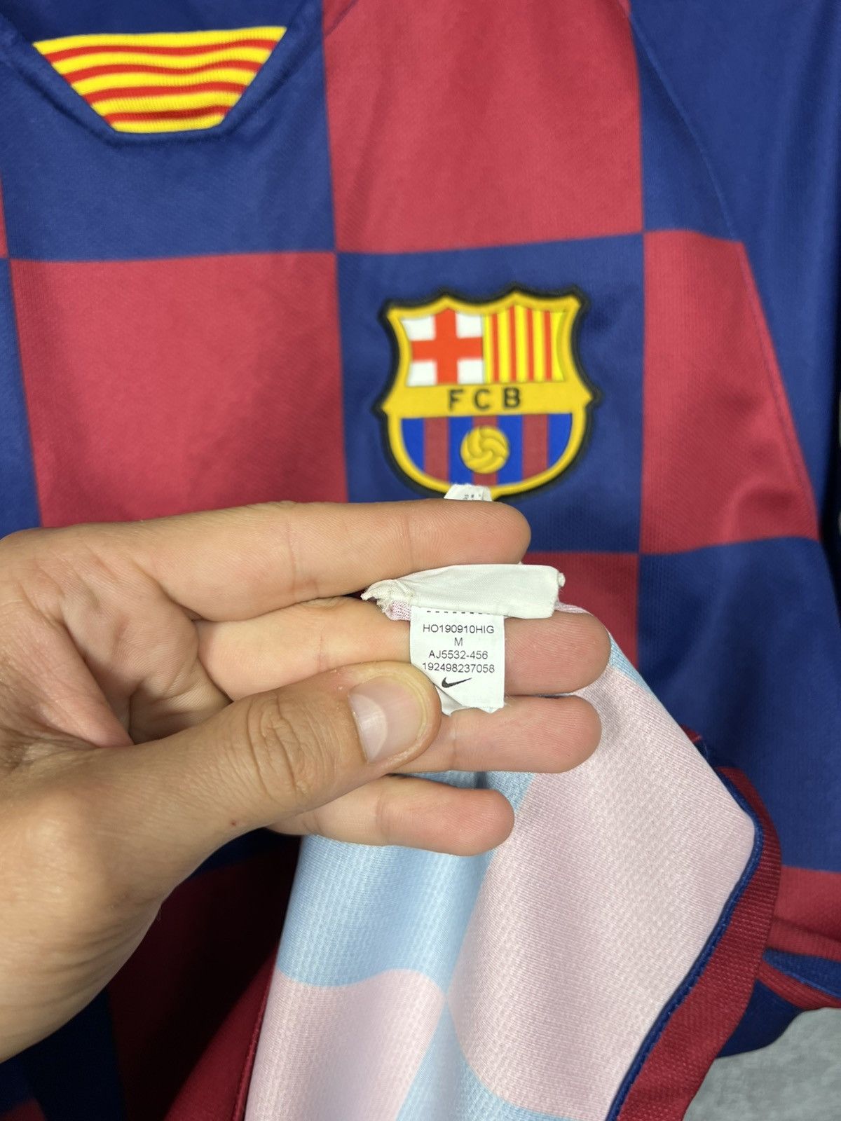 Nike Nike Barcelona 2019/20 Home Jersey T-shirt Size M Size US M / EU 48-50 / 2 - 9 Thumbnail