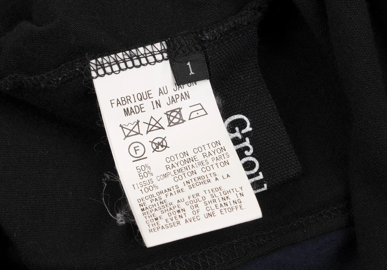 Yohji Yamamoto Long Sleeve Cut and Sew Top in Black and Navy Size US S / EU 44-46 / 1 - 12 Thumbnail