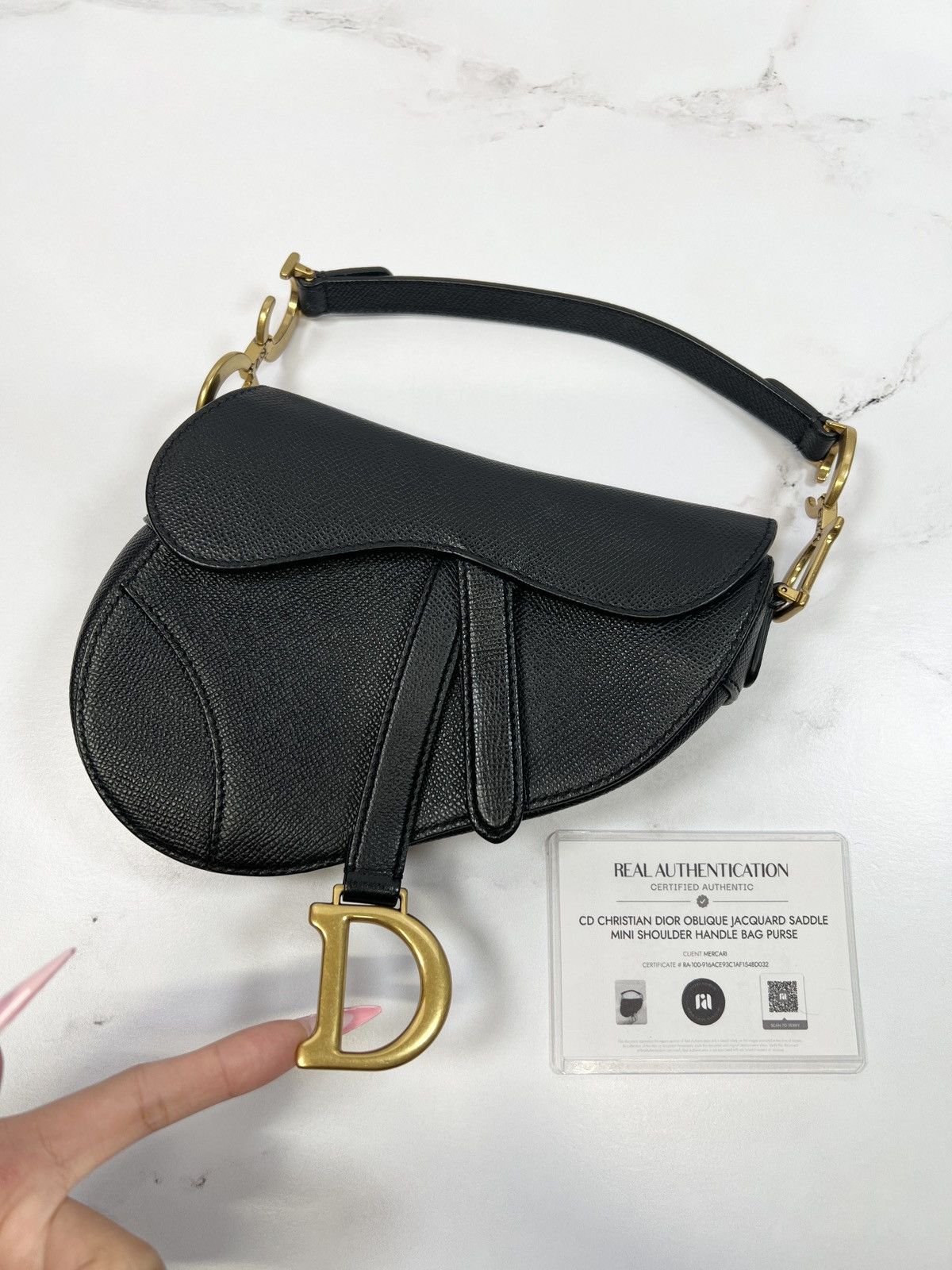 Dior CD Christian Dior Saddle Mini Shoulder Handle Bag Purse Size ONE SIZE - 1 Thumbnail