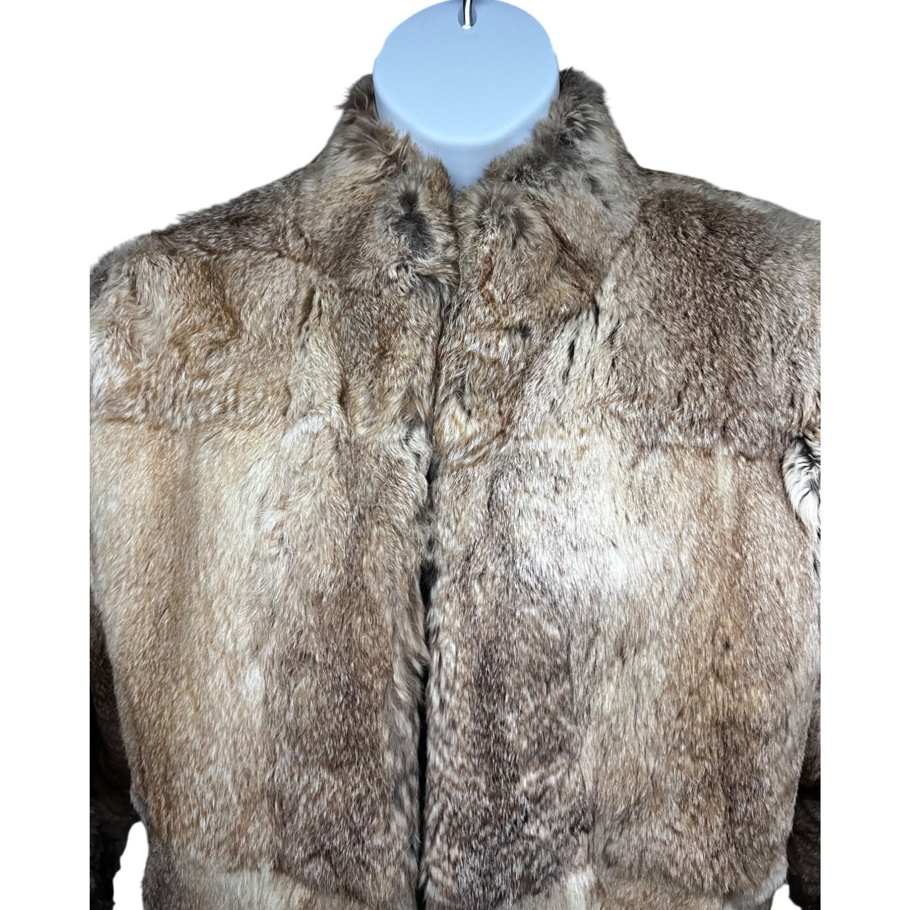 Vintage Womens Vintage Dyed Rabbit Fur Lined Coat Jacket Small Pocke Size S / US 4 / IT 40 - 6 Thumbnail