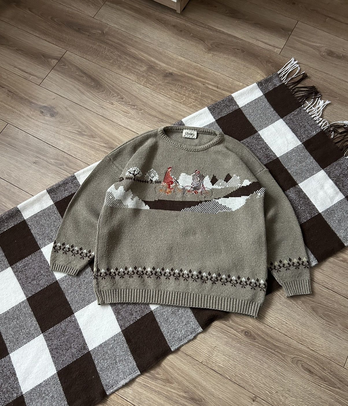 New England Outerwear × Vintage Choice England vintage knit-sweatshirt mens big logo Size US S / EU 44-46 / 1 - 1 Thumbnail