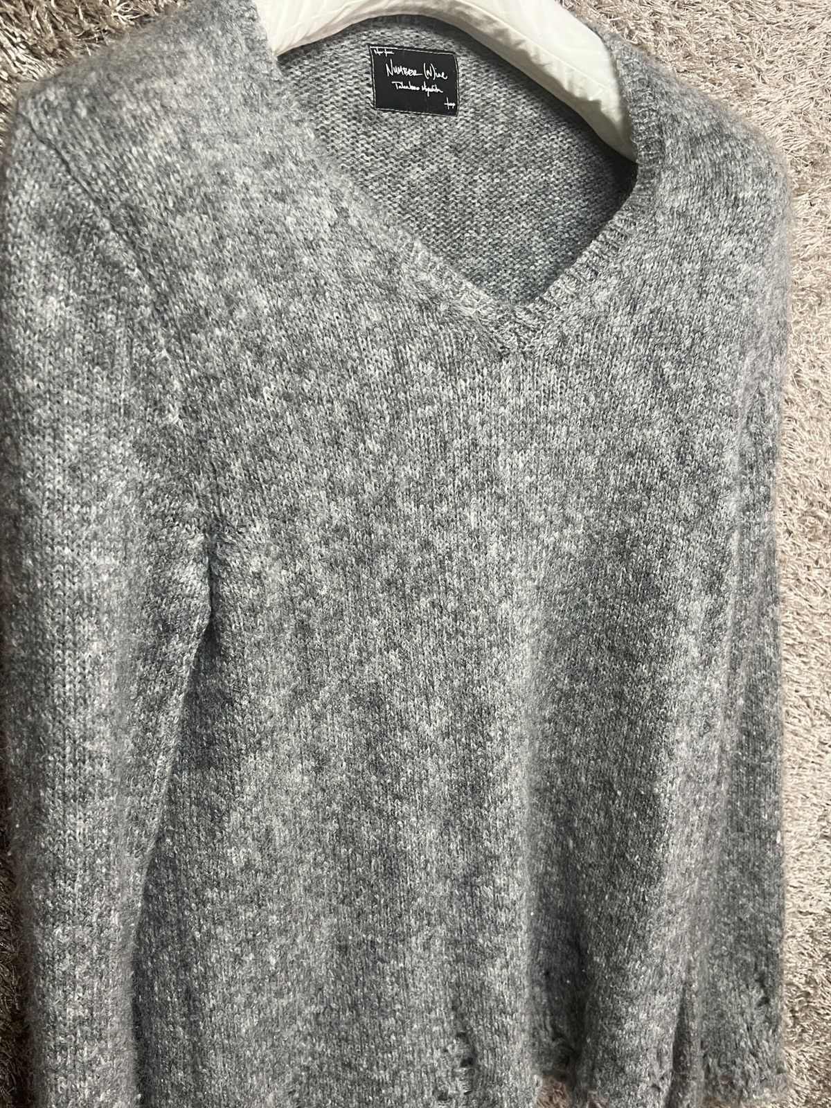 Number (N)ine 09AW Mohair Destroyed Grunge Knit Size US L / EU 52-54 / 3 - 3 Thumbnail