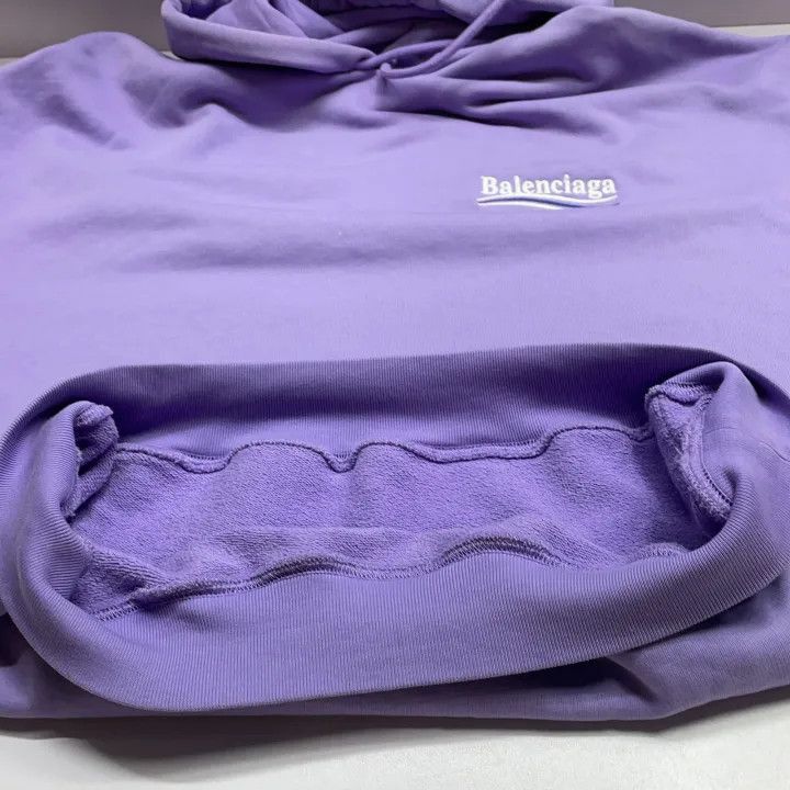 Balenciaga Balenciaga Logo Embroidered Purple Hoodie for Women 0079-25 Size M / US 6-8 / IT 42-44 - 7 Thumbnail