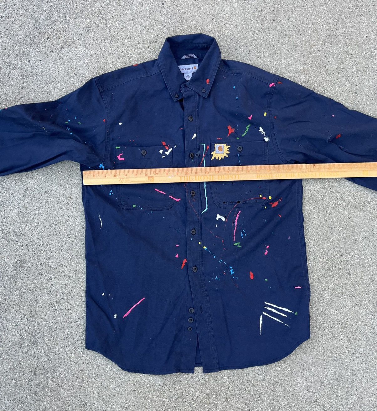 Carhartt Custom Carhartt Button Up Shirt Thrashed Distressed Work Size US M / EU 48-50 / 2 - 4 Thumbnail