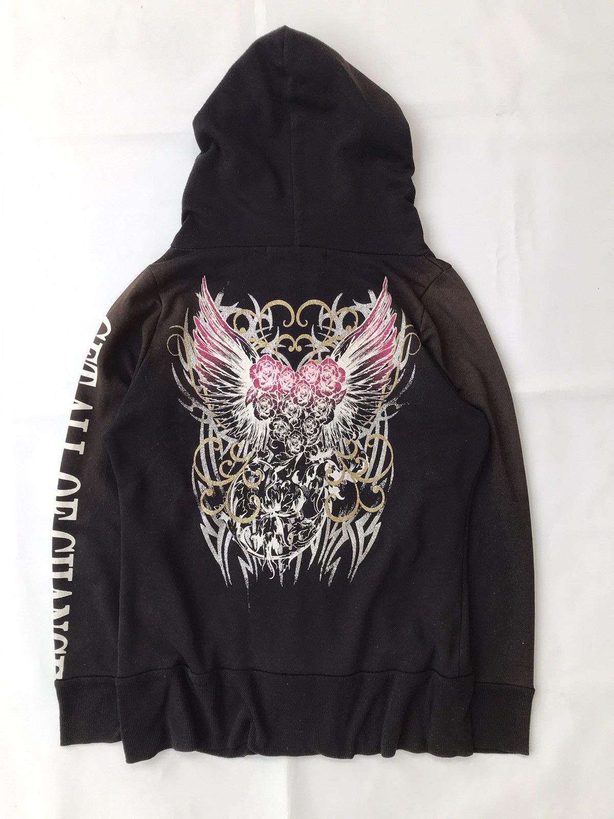 image of If Six Was Nine x Le Grande Bleu L G B Poem Hoodie Tribal Style Japan Pendora in Black (Size Medium