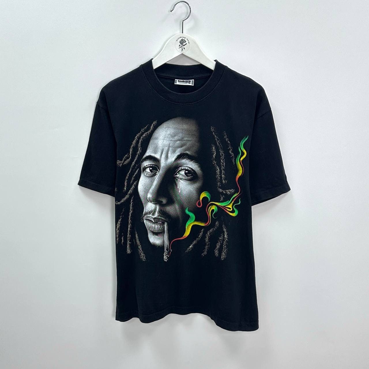 Bob Marley Vintage 90s Bob Marley Crying cigarette reggie tee joint y2k Size US L / EU 52-54 / 3 - 1 Thumbnail