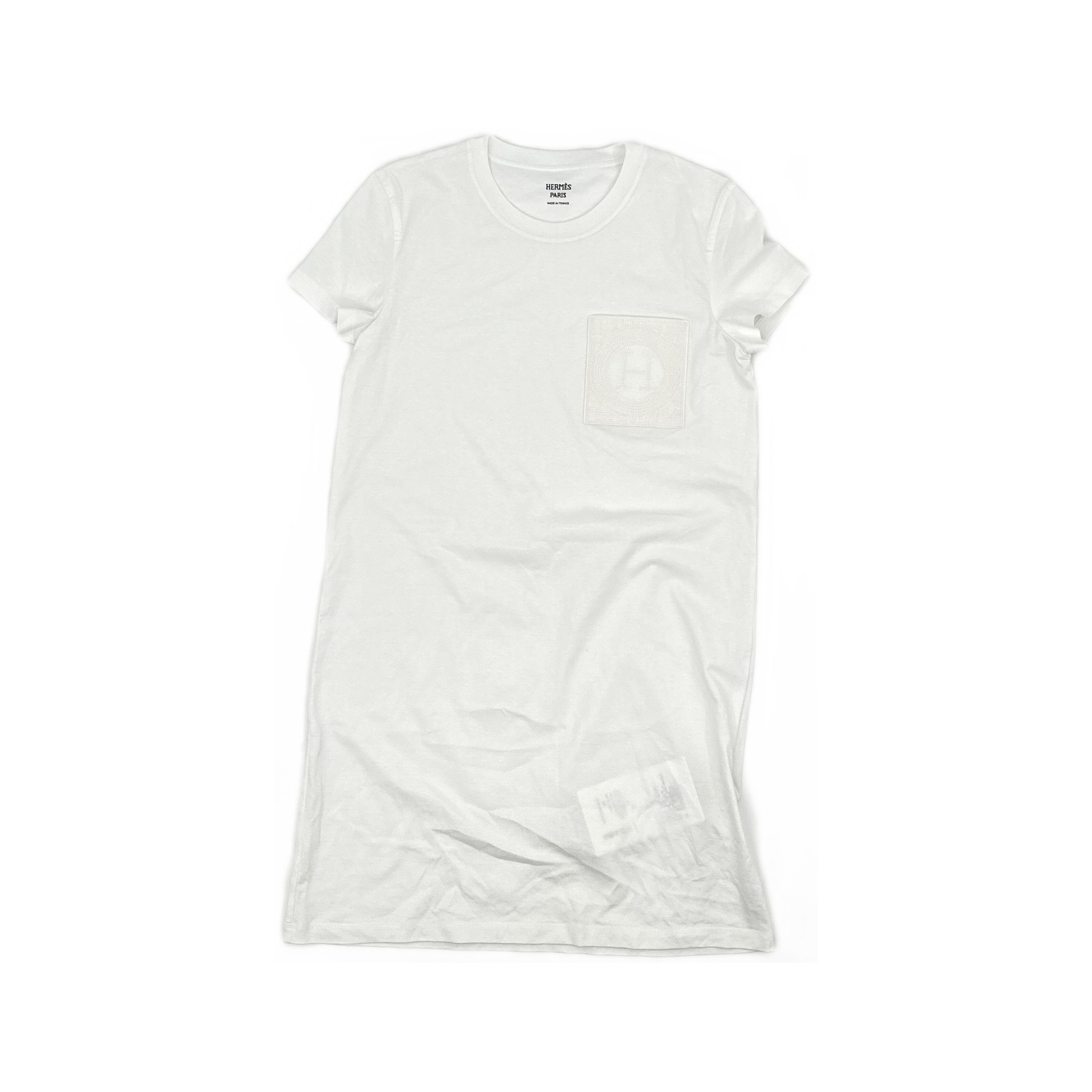 Hermes Hermes Embroidered Pocket T-Shirt Dress Size 36 Size XS / US 0-2 / IT 36-38 - 1 Thumbnail