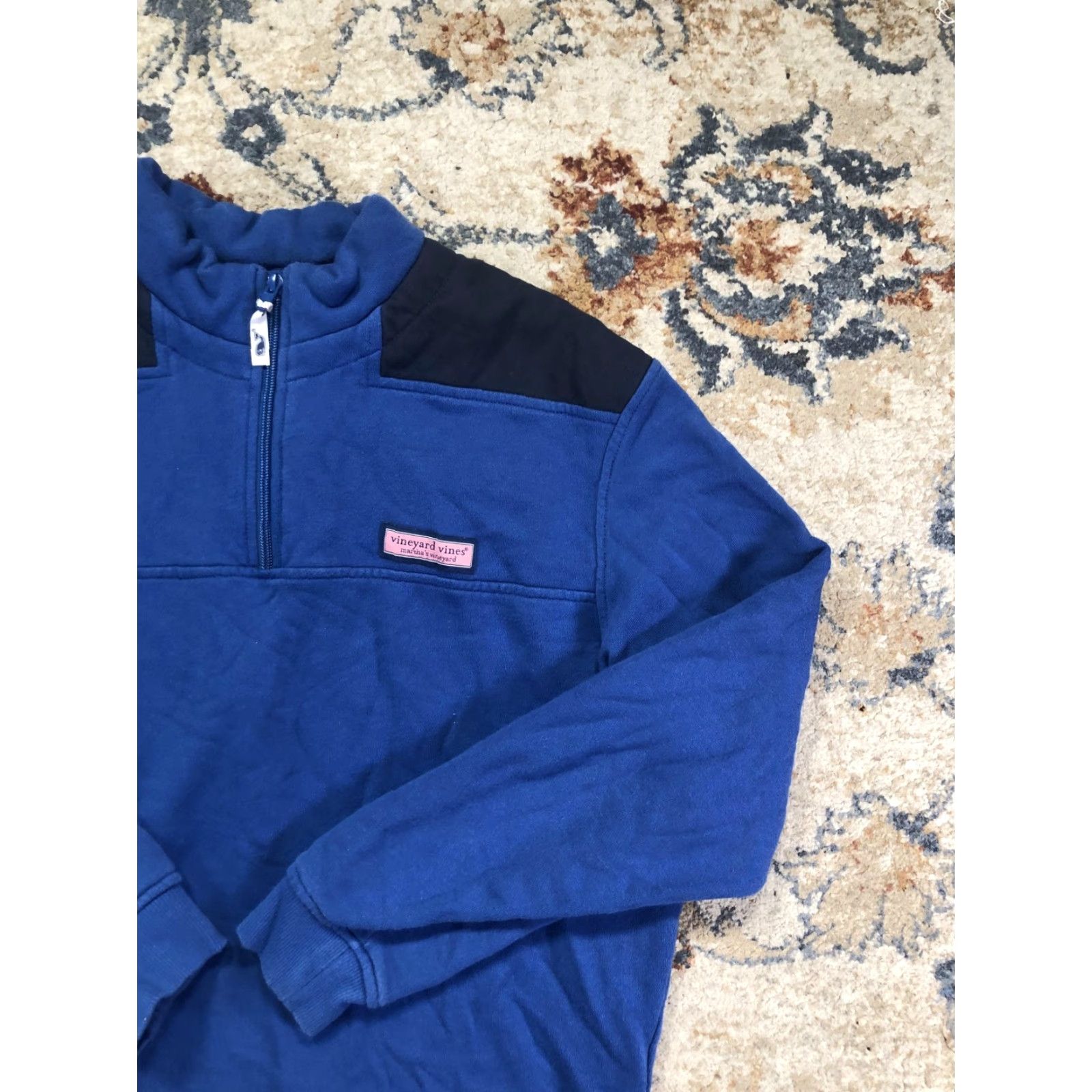 Vineyard Vines Vineyard Vines Sweatshirt Mens M 1/4 Zip Blue Fleece Shep Shirt Pullover Size US M / EU 48-50 / 2 - 4 Thumbnail
