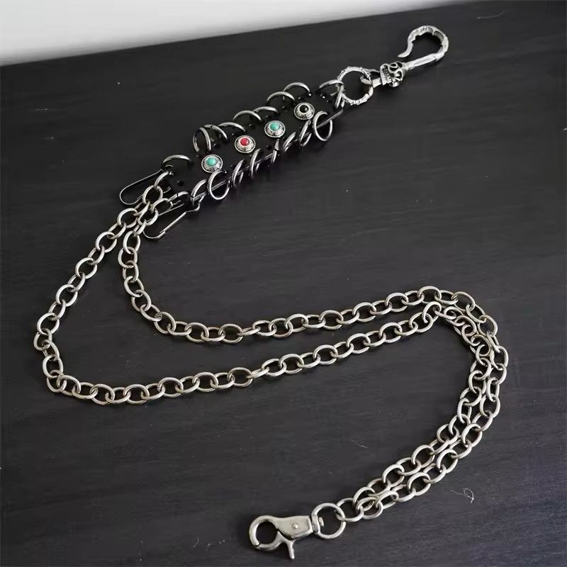 Jewelry Punk genuine leather Pants Chain Size ONE SIZE - 3 Thumbnail