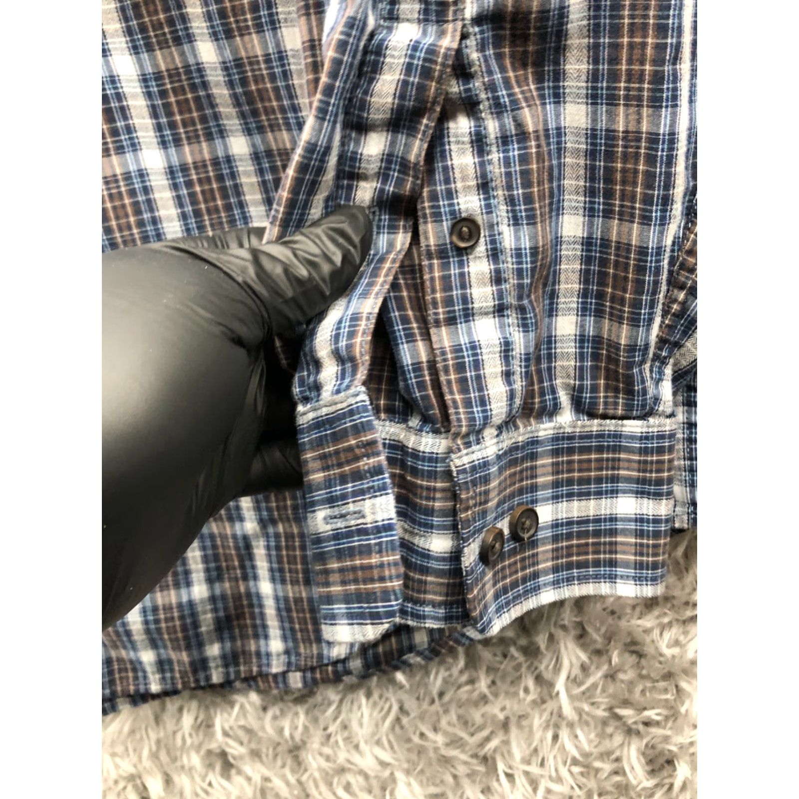 Arrow Arrow Shirt XL Mens Long Sleeve Button-Down Plaid Multicolor Collar Classic Modern Button Up Shirt Size US XL / EU 56 / 4 - 4 Thumbnail