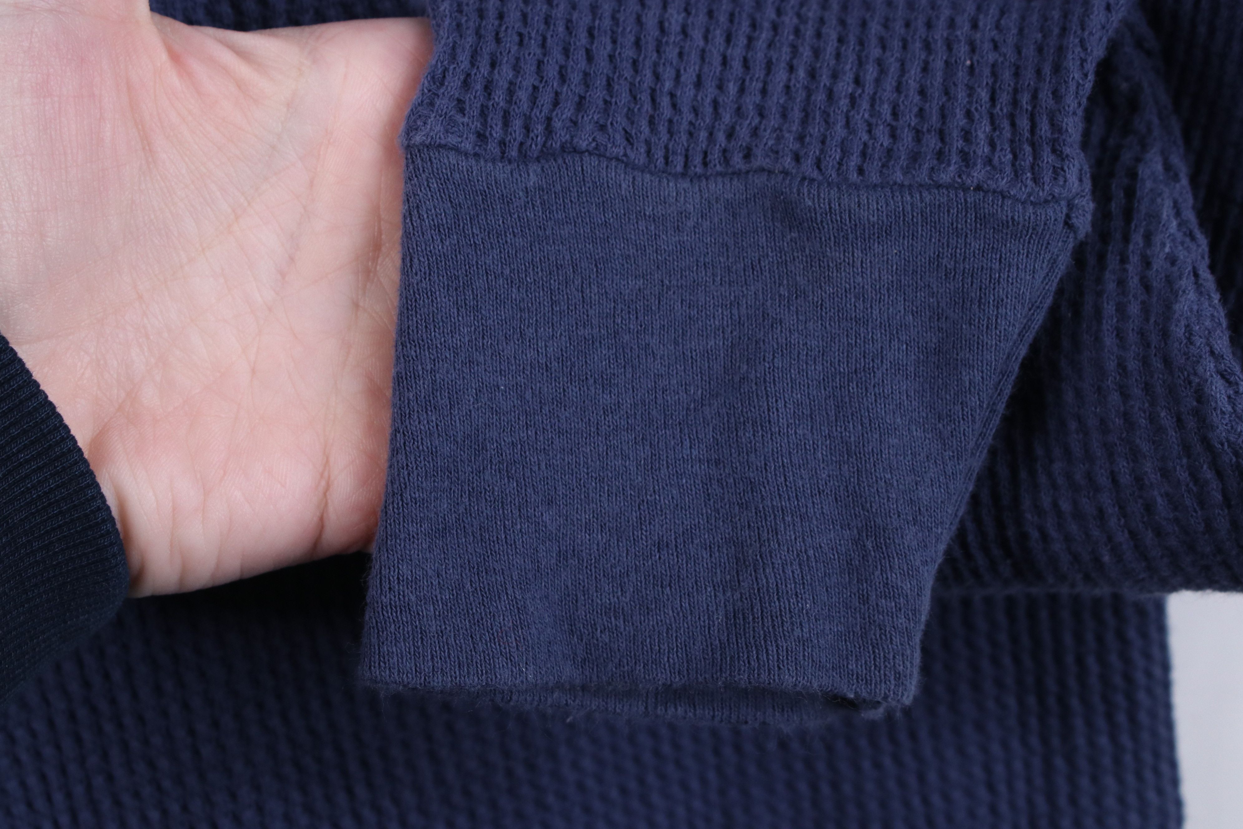 Vintage Vintage 90s Streetwear Waffle Knit Long Sleeve T-Shirt Size US XXL / EU 58 / 5 - 5 Thumbnail