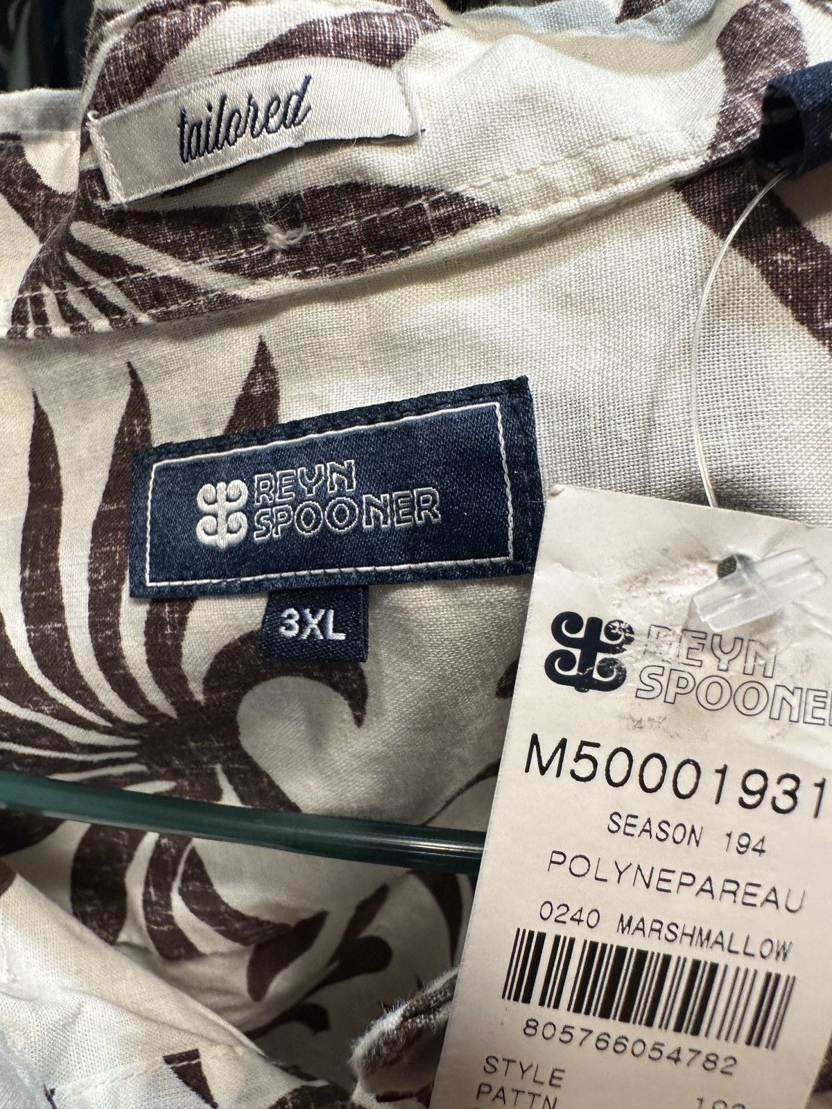 Reyn Spooner New Reyn Spooner Polynepareau Hawaiian White/Brown Men's 3XL Size US XXL / EU 58 / 5 - 4 Thumbnail