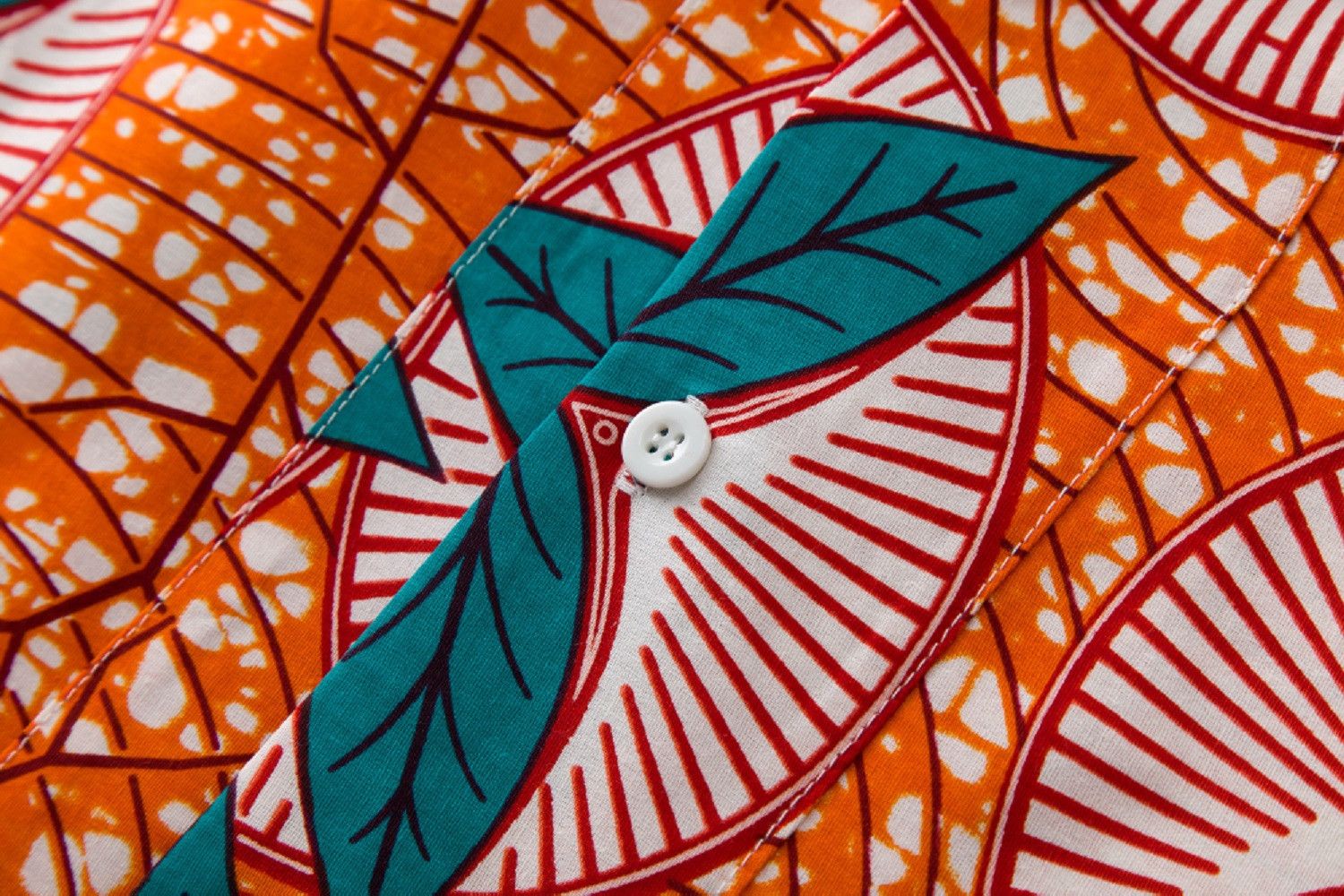 Other African Wax Print Men Shirt Short Sleeves Summer Size US M / EU 48-50 / 2 - 5 Thumbnail