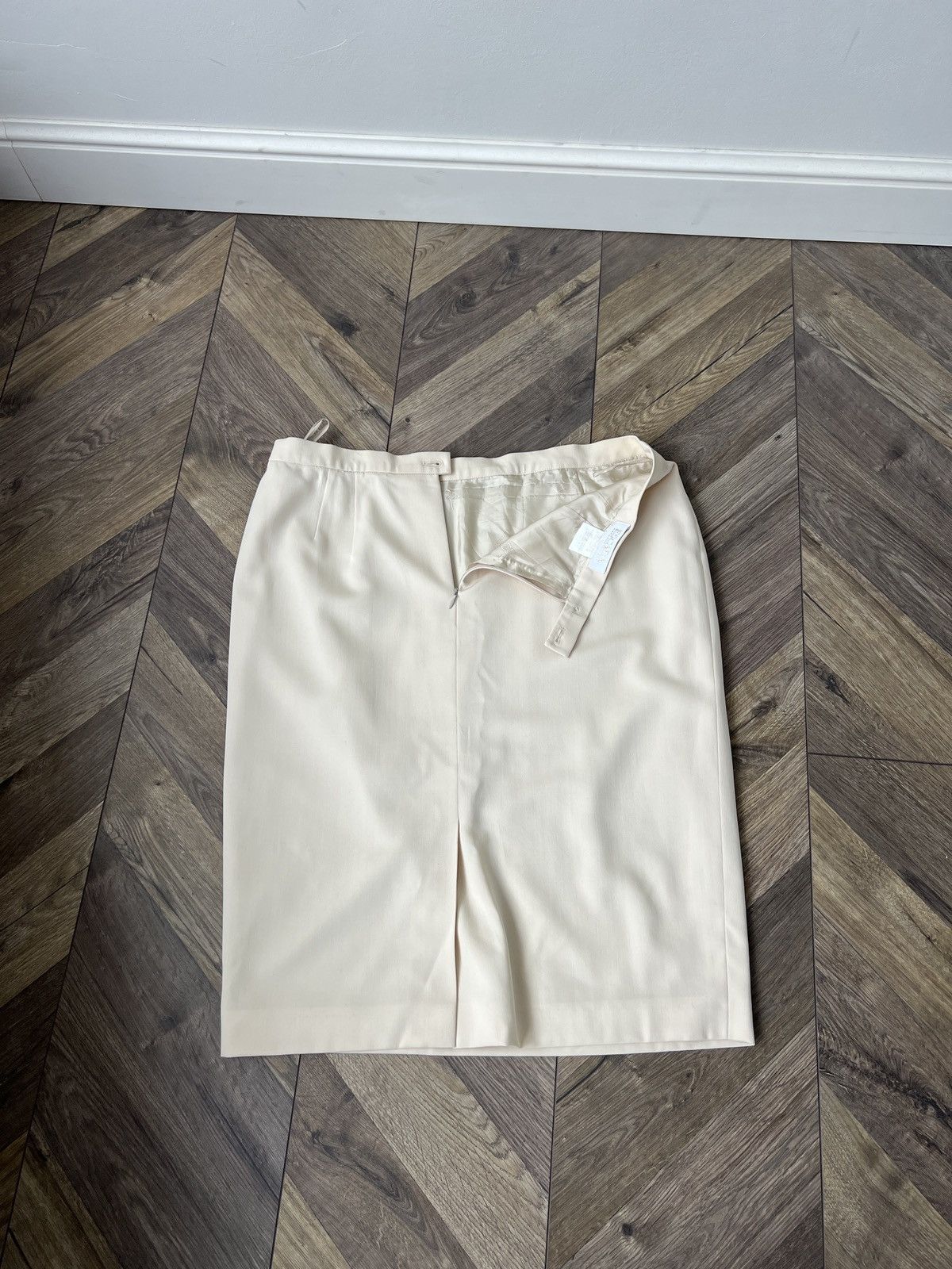 Designer × Escada × Vintage Vintage ESCADA Cream White Pencil Skirt Elegant Office Wear Size M / US 6-8 / IT 42-44 - 11 Thumbnail