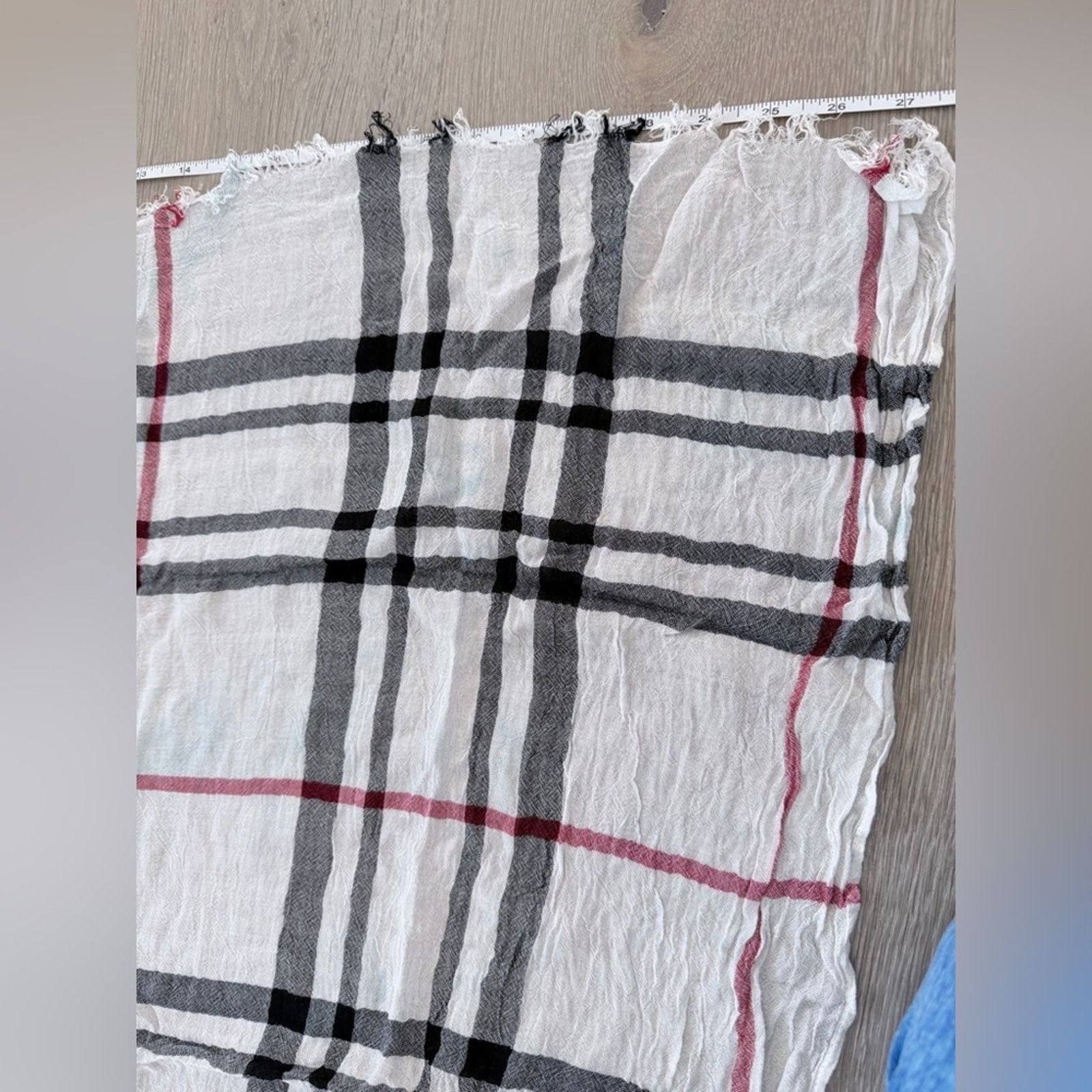 Other Plaid Fringe Scarf 69*27 100% viscose Size ONE SIZE - 5 Thumbnail