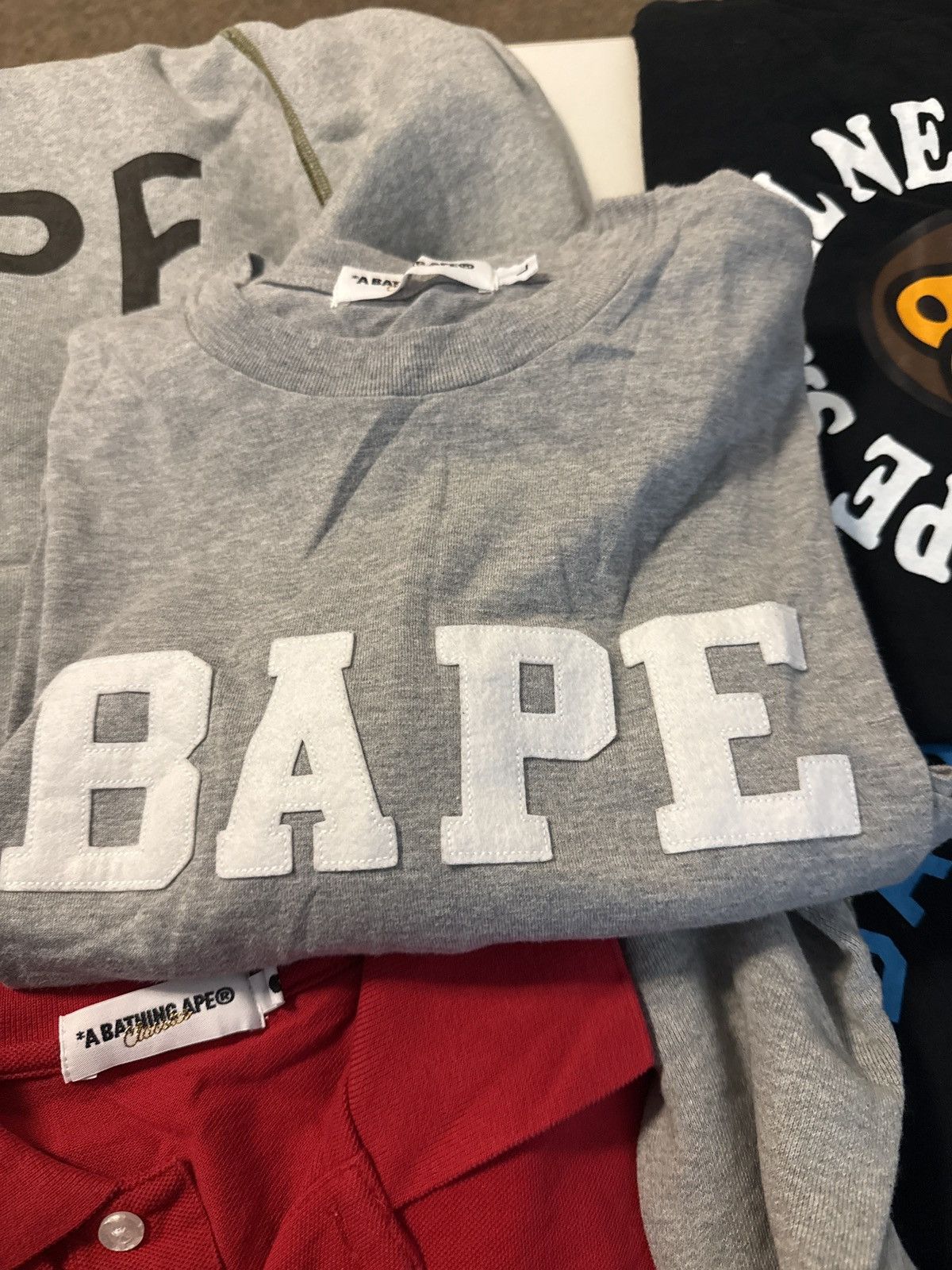 Bape A Bathing Ape “BAPE” Arch Logo Tee – Grey, Large Size US L / EU 52-54 / 3 - 2 Thumbnail