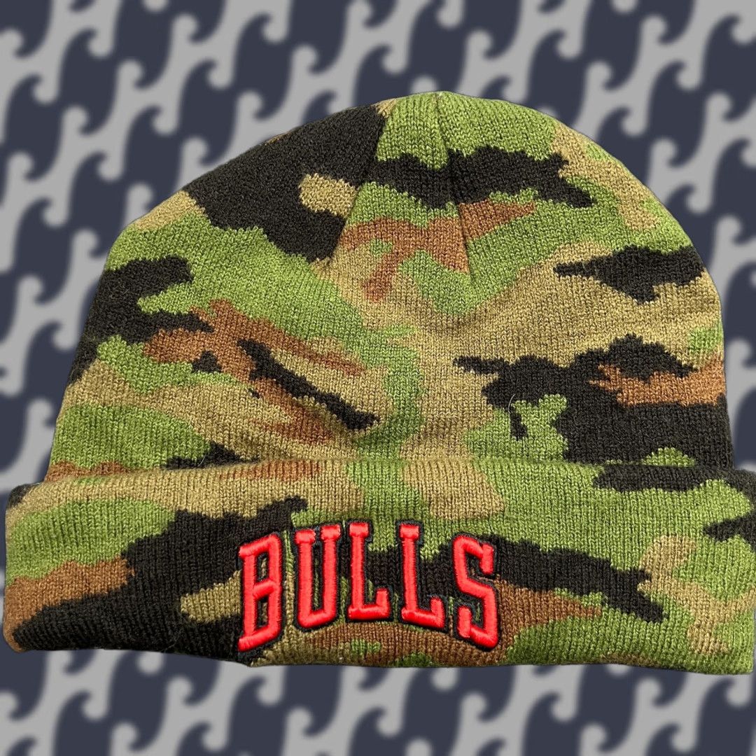 Adidas VINTAGE Chicago Bulls adidas Beanie Hat One Size camo OSFA Sample Cuffed Size ONE SIZE - 1 Thumbnail