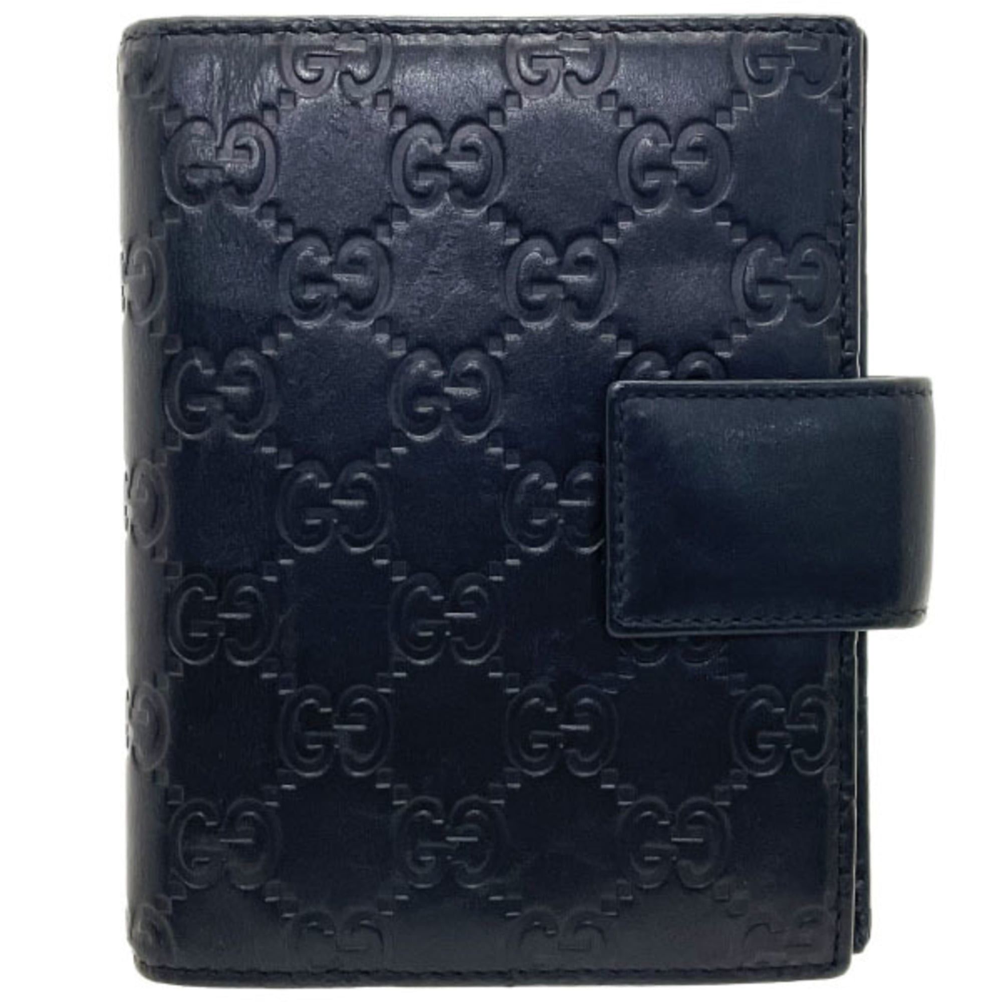 Gucci Gucci Shima Line Agenda Leather Planner Cover, Black, 115240, GUCCI GG Guccissima Address Book/Notepad, 6-Hole, XW-16038 Size ONE SIZE - 1 Thumbnail