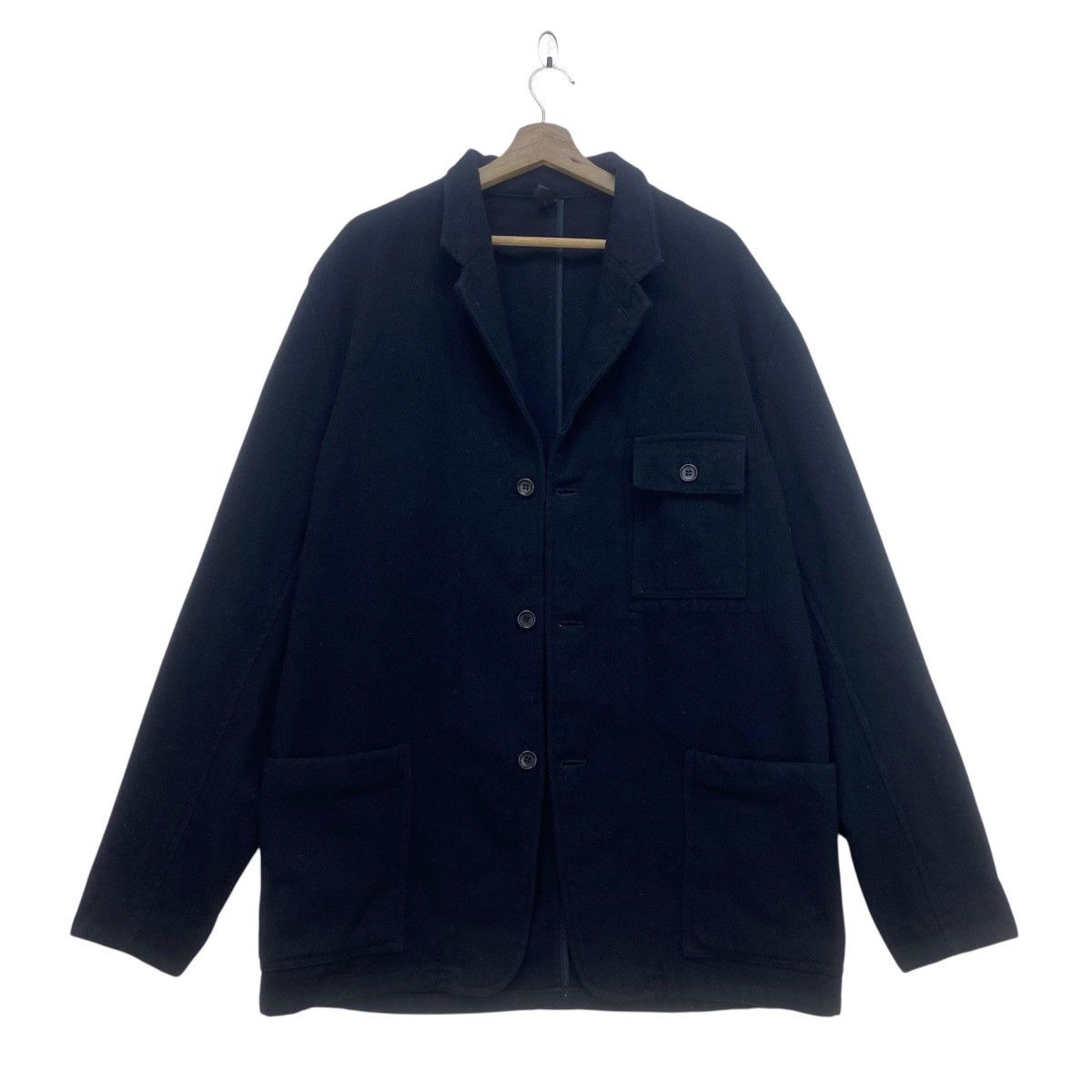 Japanese Brand L’homme Et Vous Paris Wool Heavy Coat Size US M / EU 48-50 / 2 - 2 Thumbnail