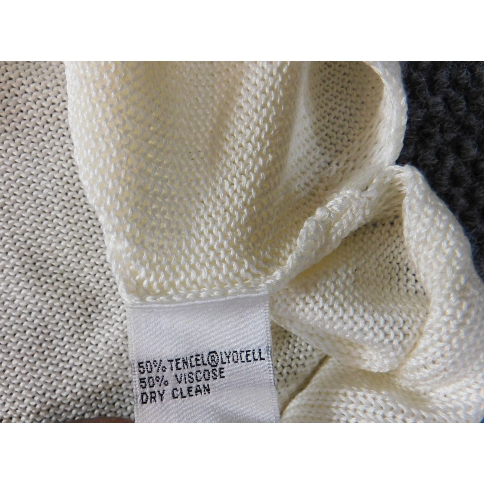 Talbots Talbots Womens Sweater Pullover Round Neck Long Sleeve Beige Lyocell Knit Stretch Regular Size L Modern Casual Knitwear Size L / US 10 / IT 46 - 7 Thumbnail