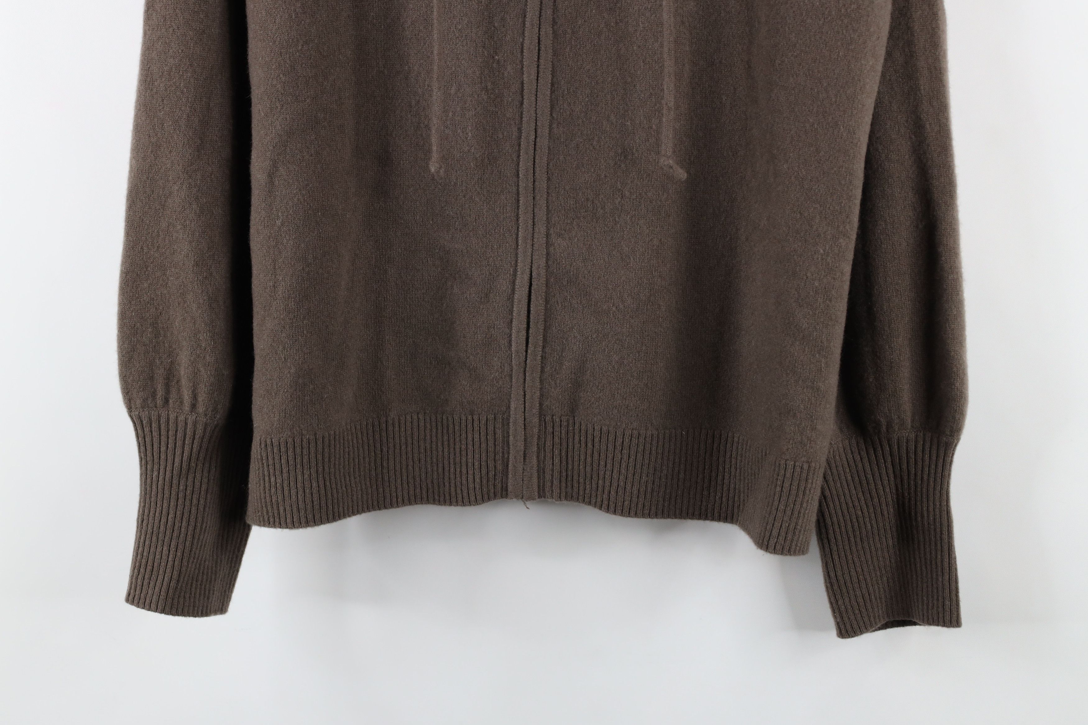 Orvis × Vintage Orvis Blank Soft Cashmere Knit Full Zip Hoodie Sweater Brown Size S / US 4 / IT 40 - 3 Thumbnail