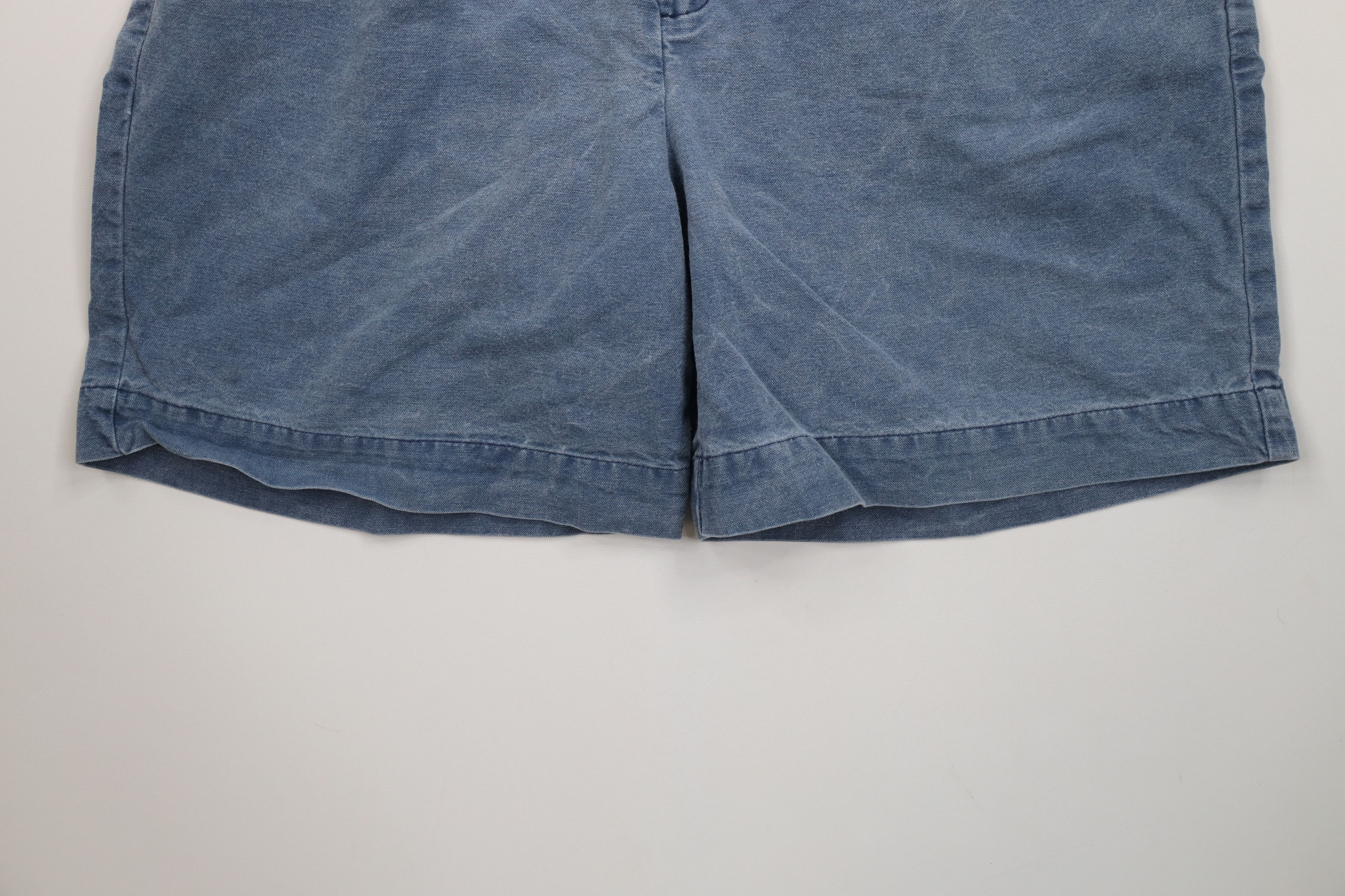 Vintage Vintage 90s Streetwear Stonewash Above Knee Shorts Blue Size US 36 / EU 52 - 4 Thumbnail