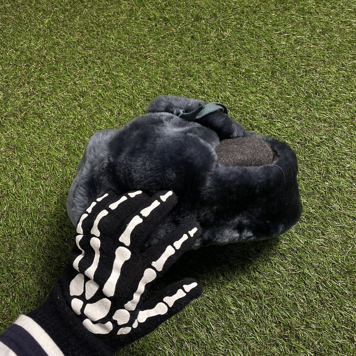 Vintage Y2K Black Furry Beanie Ushanka Alt Grunge Streetwear Boxy OS Size ONE SIZE - 6 Thumbnail