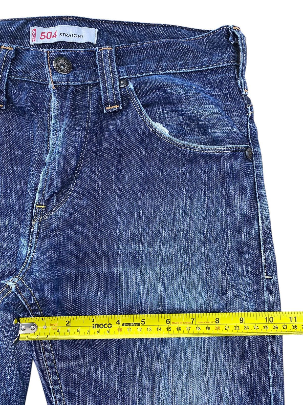 Levi's Levi’s 504 Faded Blue Wash Style Straight Leg Jeans Size US 32 / EU 48 - 7 Thumbnail