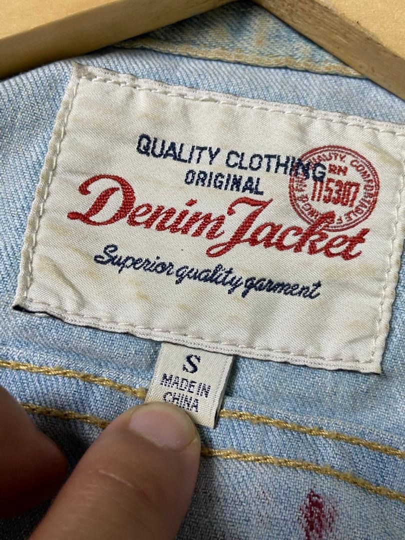 Japanese Brand Uniqlo Customized Distressed Denim Jacket (180) Size S / US 4 / IT 40 - 4 Thumbnail