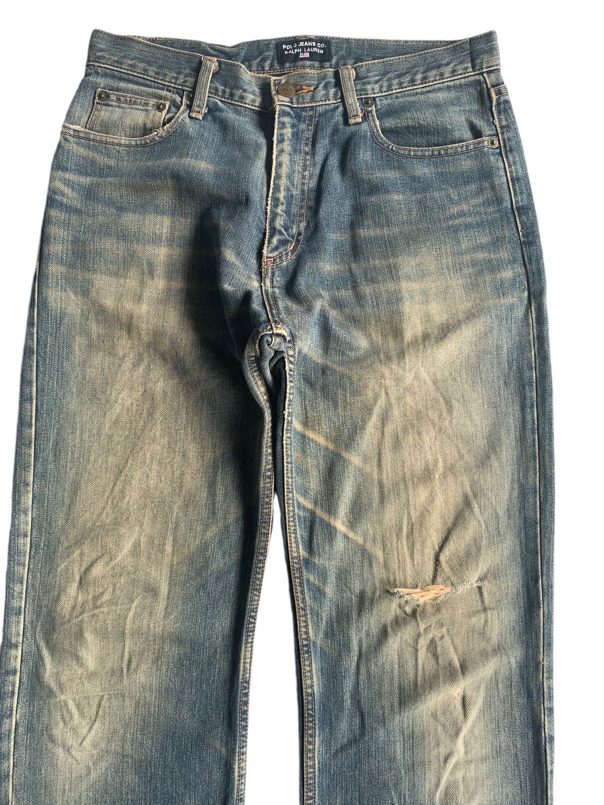 Jean × Polo Ralph Lauren × Vintage POLO RALPH LAUREN JEANS MUDWASH FADED DISTRESSED DENIM Size US 30 / EU 46 - 5 Thumbnail