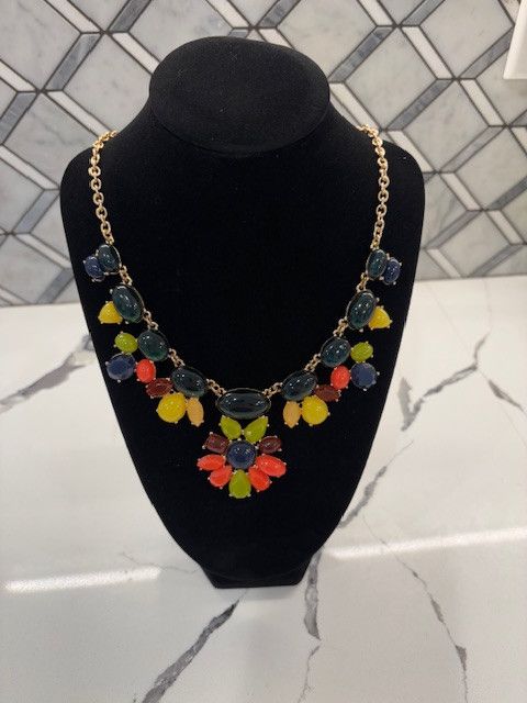 Jewelry Multiple Multicolored Stones on a Gold Chain Size ONE SIZE - 1 Thumbnail