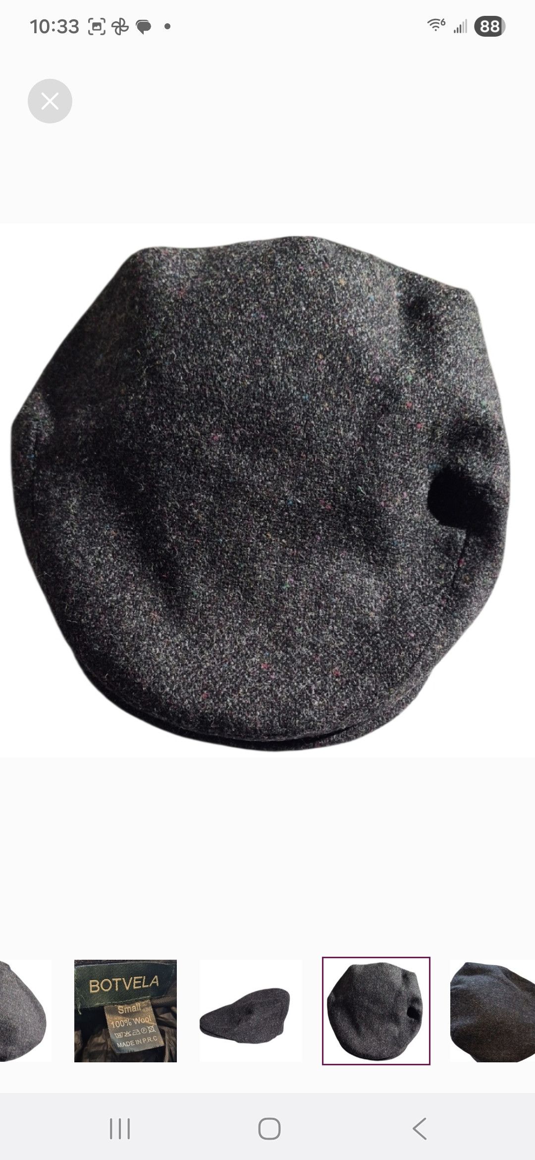 Other Botvela Tweed Flat Cap Size 30 - 6 Thumbnail