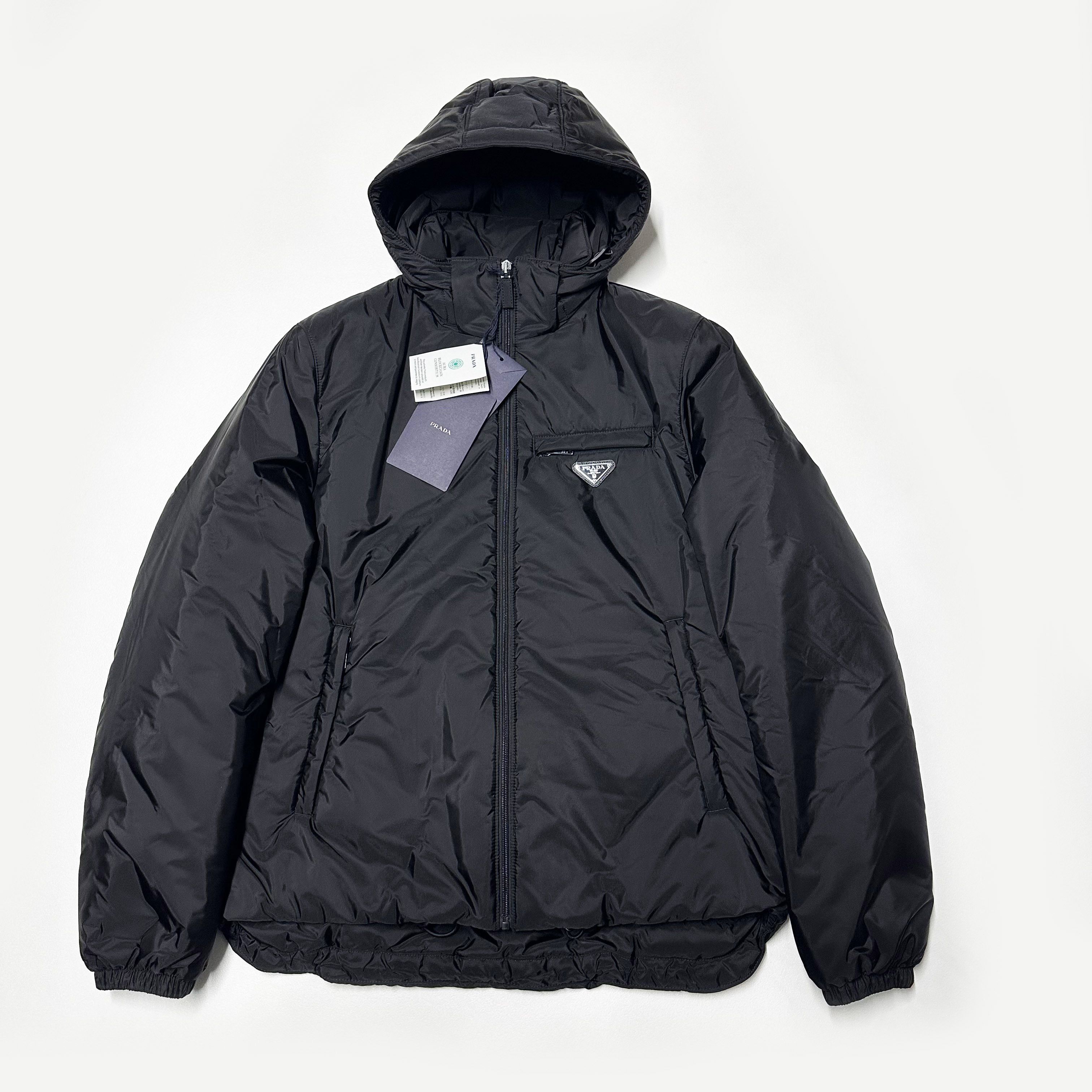 ジャケット・アウター PRADA adidas RE-NYLON HOODED JACKET 44 Adidas × Prada Prada Adidas Re-Nylon Track Coat Black Jacket