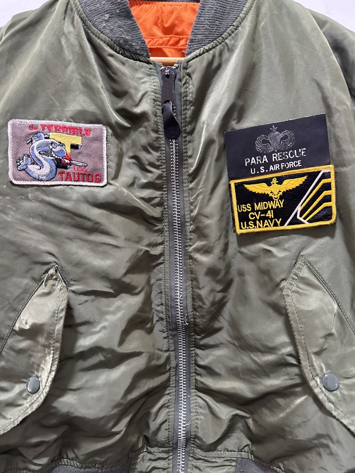 Alpha Industries × Vintage Alpha Industries MA-1 Jacket Destruct System Para rescue Size US M / EU 48-50 / 2 - 3 Thumbnail