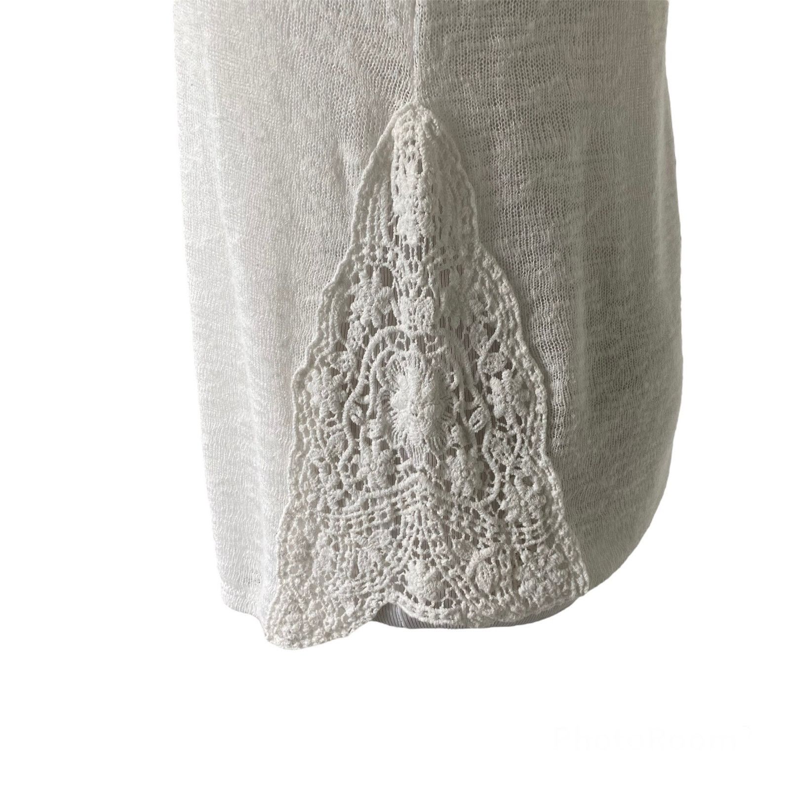 Other NEW Small White Long Sleeve Lightweight Crochet Sweater Size S / US 4 / IT 40 - 2 Thumbnail