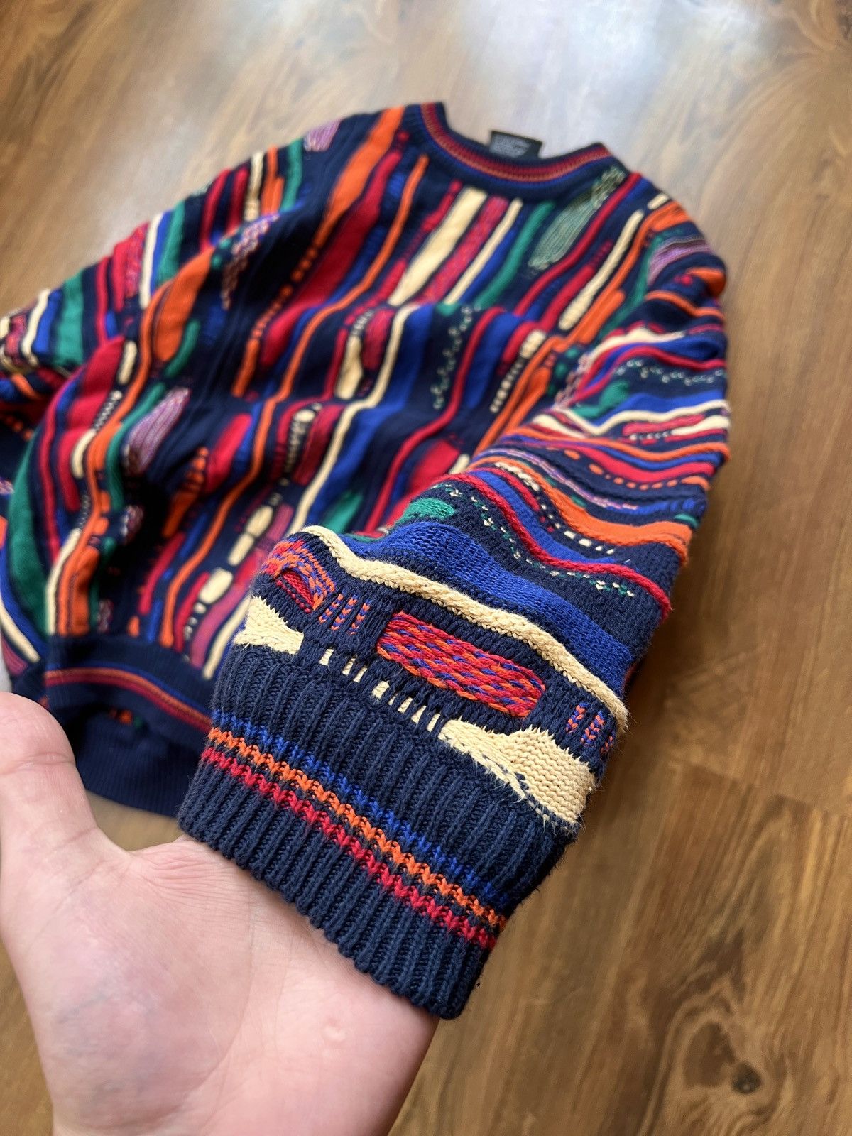 Coogi Rare Coogi 3D Knit / Sweater (Red/Blue/Green/Orange) Size US L / EU 52-54 / 3 - 5 Thumbnail