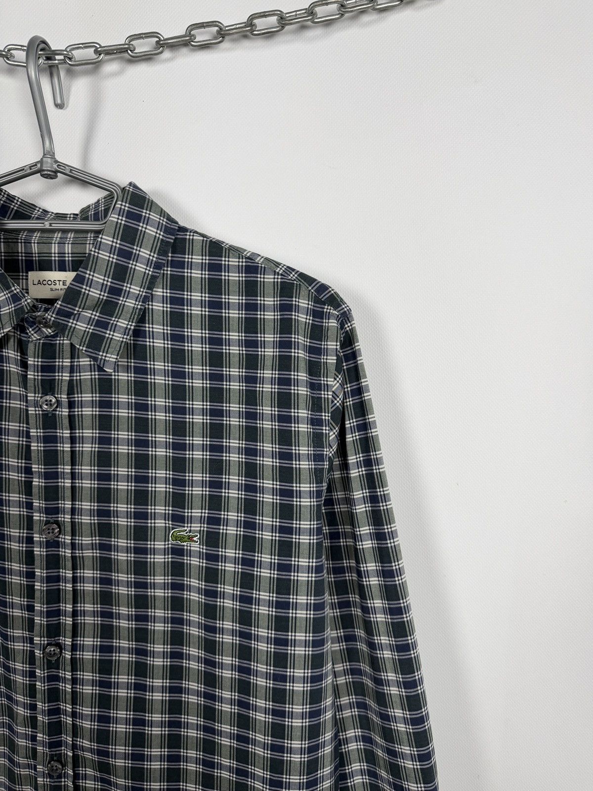Lacoste Lacoste Long Sleeve Plaid Shirt Button Up Slim Fit Size M Size US M / EU 48-50 / 2 - 2 Thumbnail