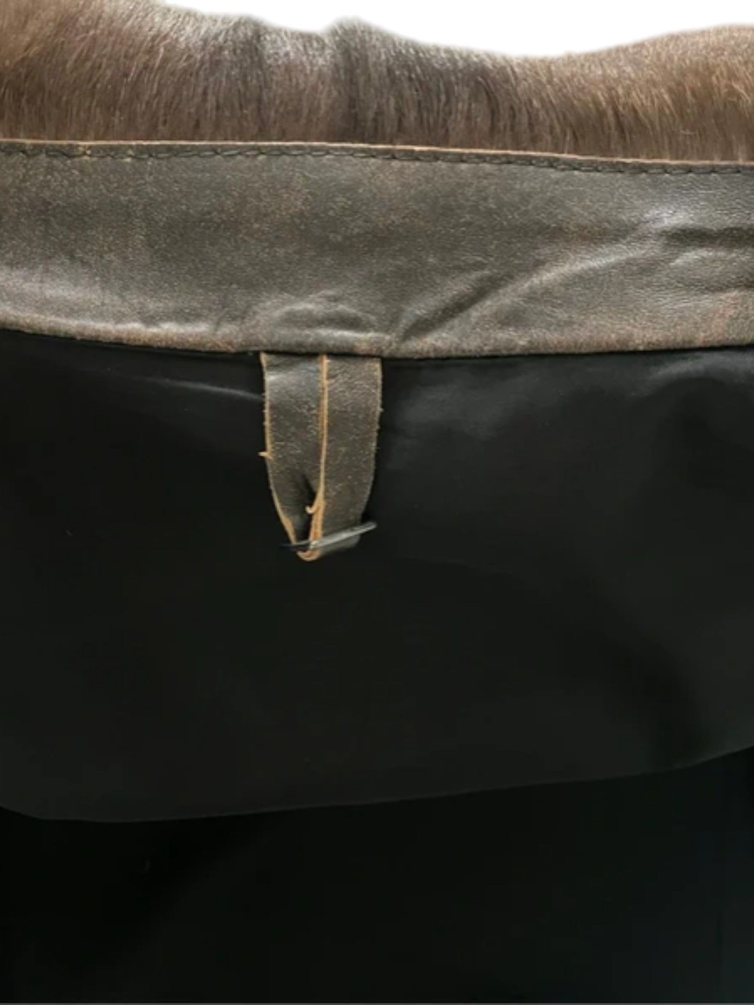 Just Cavalli Just Cavalli Distressed Leather Coat with Fur Collar Size US M / EU 48-50 / 2 - 8 Thumbnail
