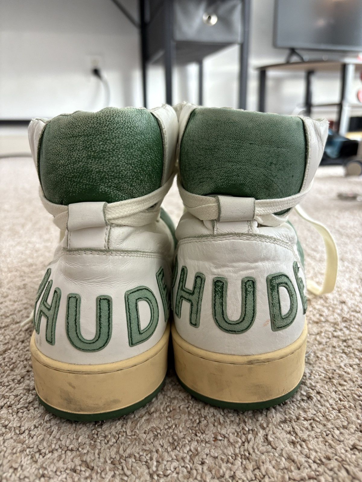 Rhude Rhude Men's White and Green Trainers Size US 9 / EU 42 - 3 Thumbnail