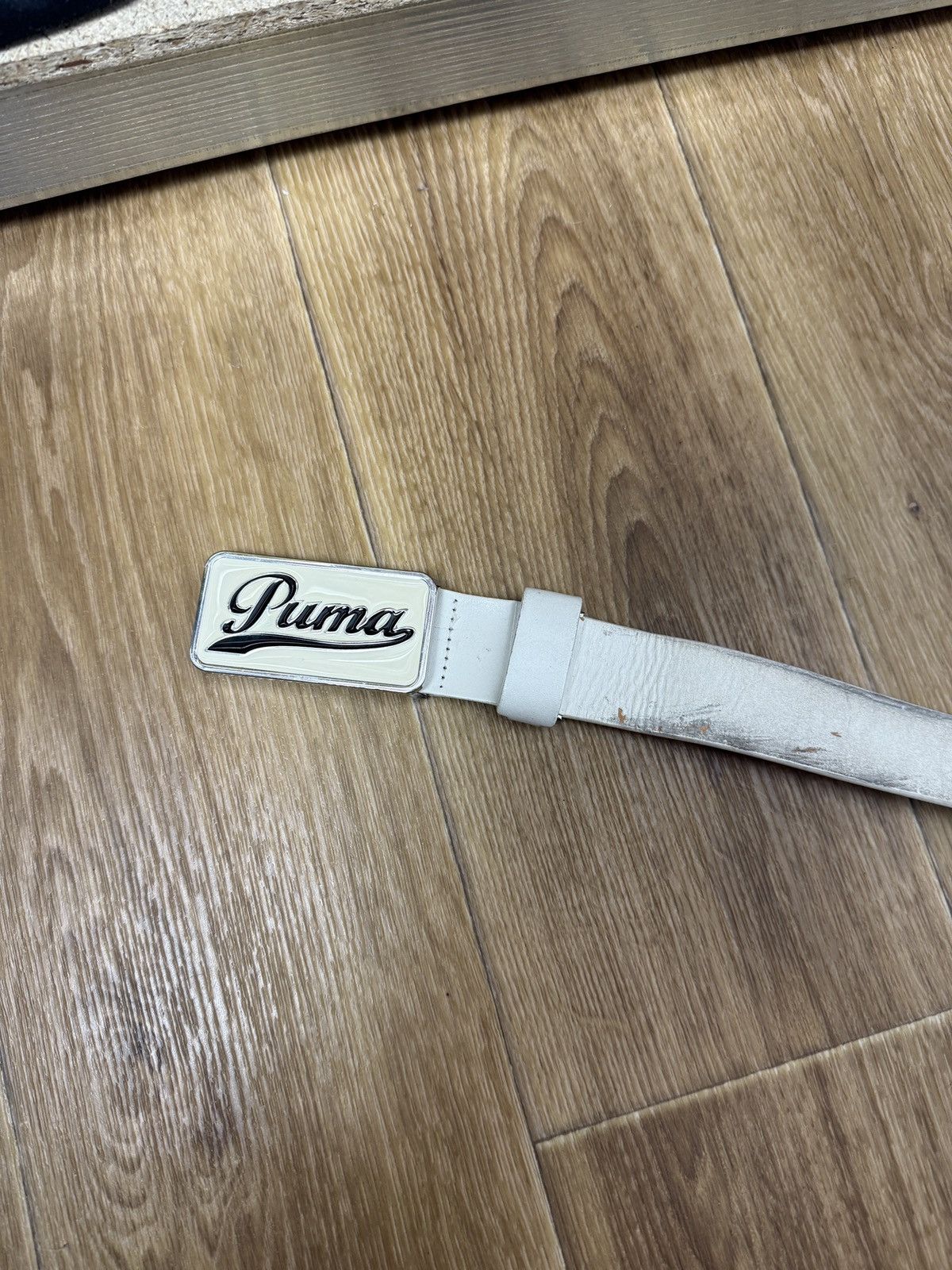 Puma Leather belt Puma Buckle Vintage Logo Puma Size ONE SIZE - 2 Thumbnail