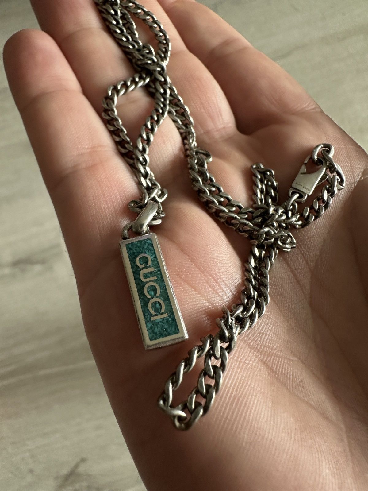 Gucci Gucci Silver Tag Necklace 21.5 in Size ONE SIZE - 1 Thumbnail