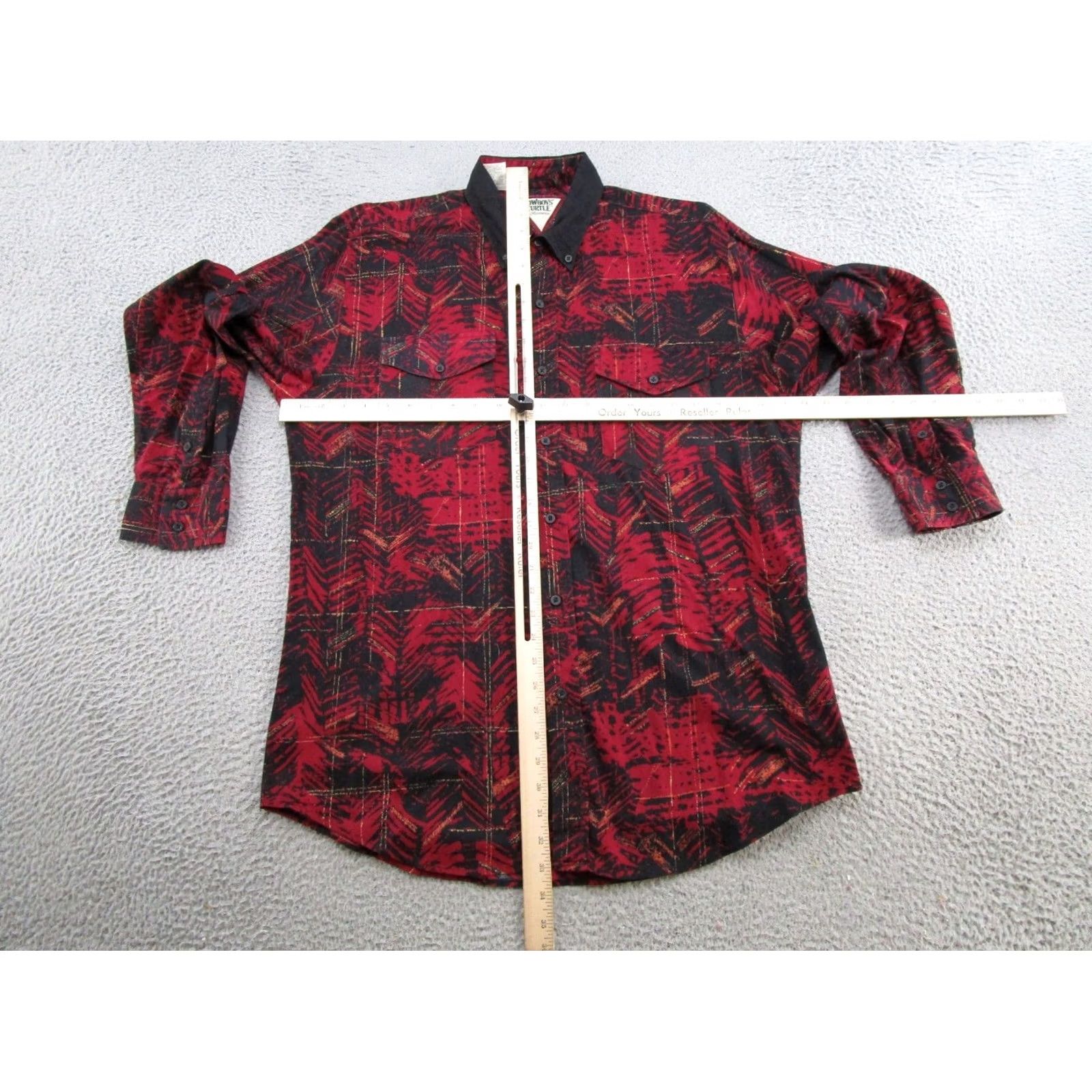 Vintage VTG 90s Cowboy Turtle Geometric Long Sleeve Button Shirt Size L Red Cotton Western Mens Size US L / EU 52-54 / 3 - 4 Thumbnail