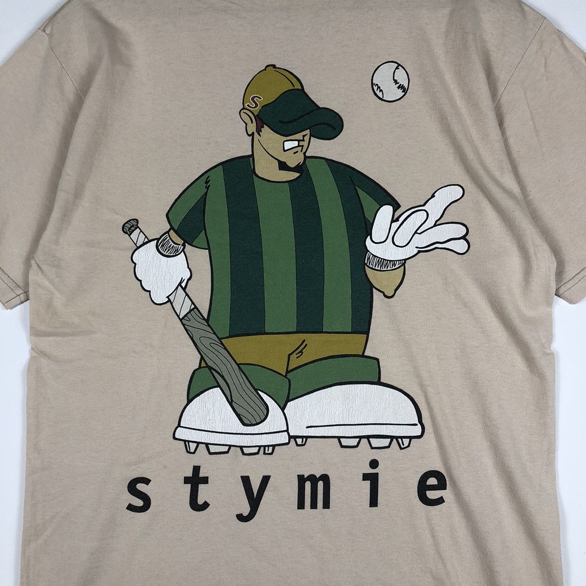 Vintage STYMIE Baseball Streetwear Vintage T-Shirt Size US XL / EU 56 / 4 - 5 Thumbnail