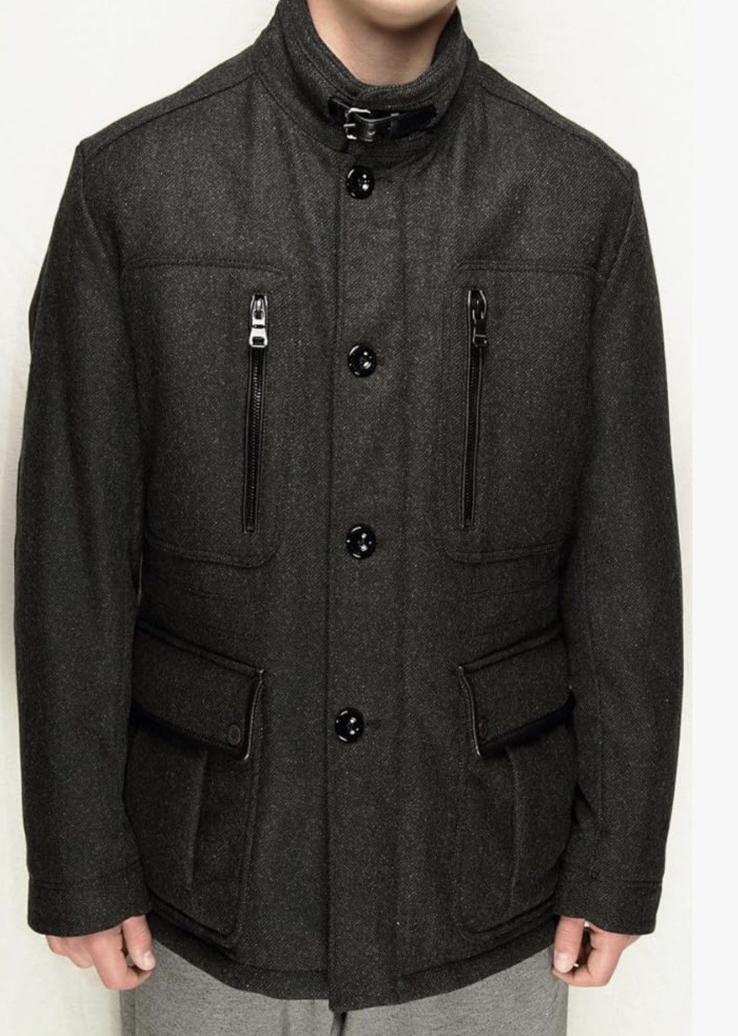 Hugo Boss BOSS Hugo Tabox Black Label Winter Jacket Anthracite Wool Size US L / EU 52-54 / 3 - 1 Thumbnail
