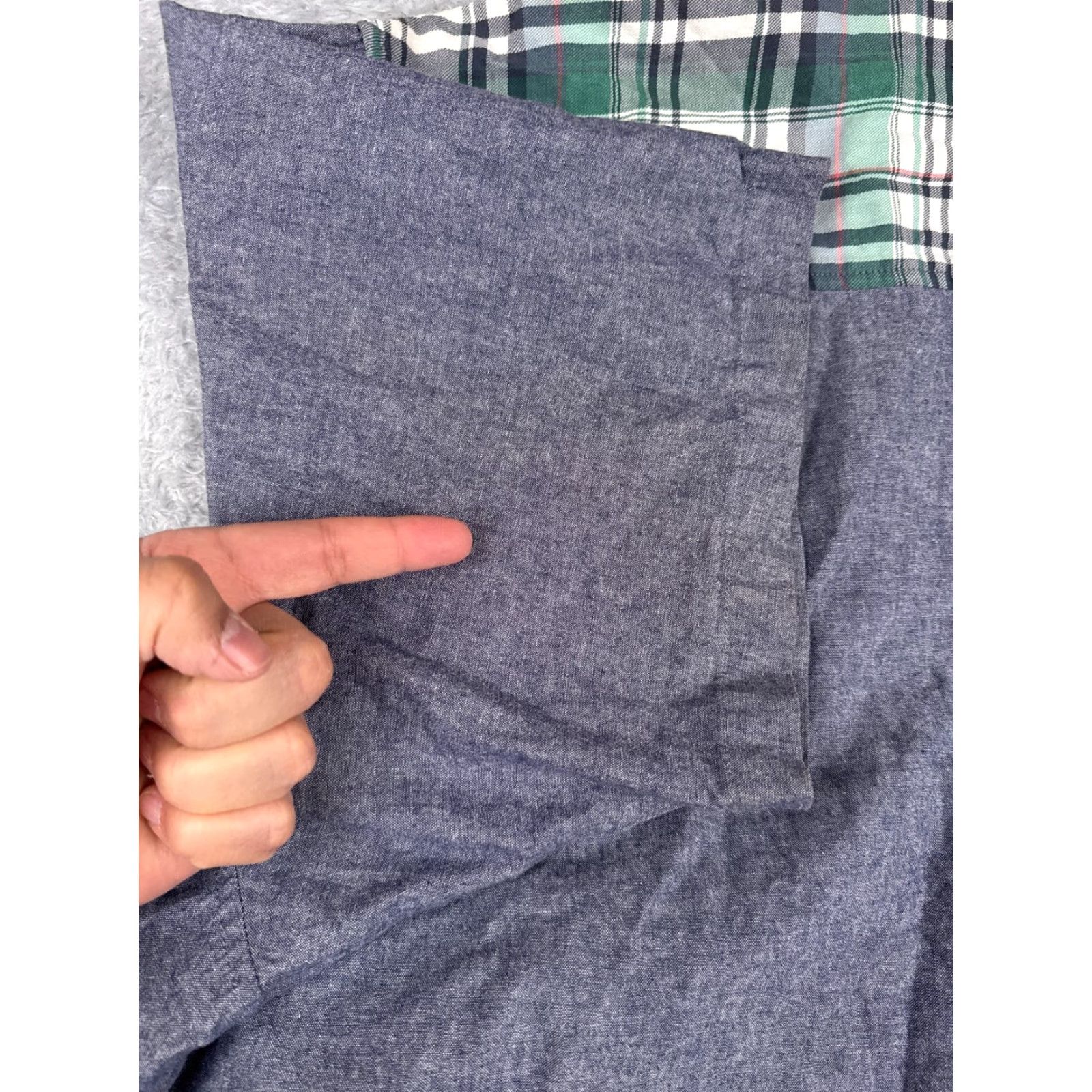 Vintage VINTAGE LRG Shirt Mens 6XL XXXXXXL Blue Chambray Button-Up Collared Plaid Short Sleeve vacation 90s Mens Size US XXL / EU 58 / 5 - 2 Thumbnail
