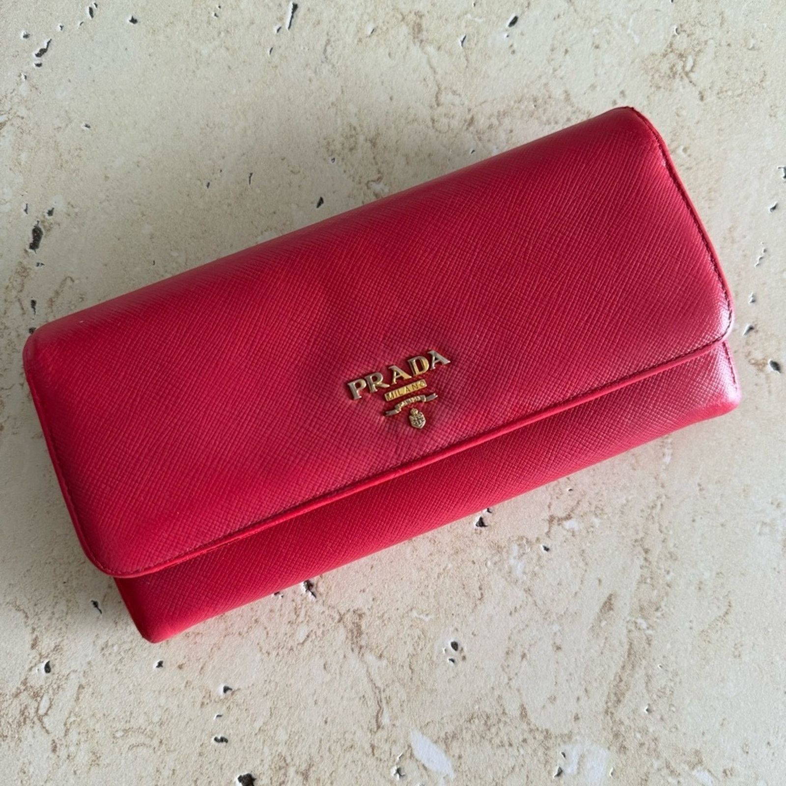 Prada PRADA Milano Pink Long Wallet, Authentic Size ONE SIZE - 1 Thumbnail